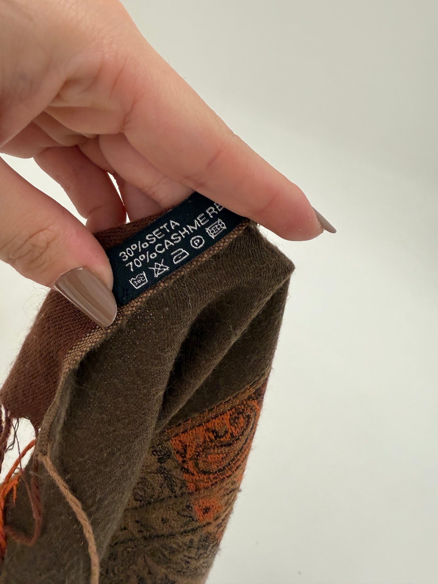 Shawl din mătase naturală și cașmir