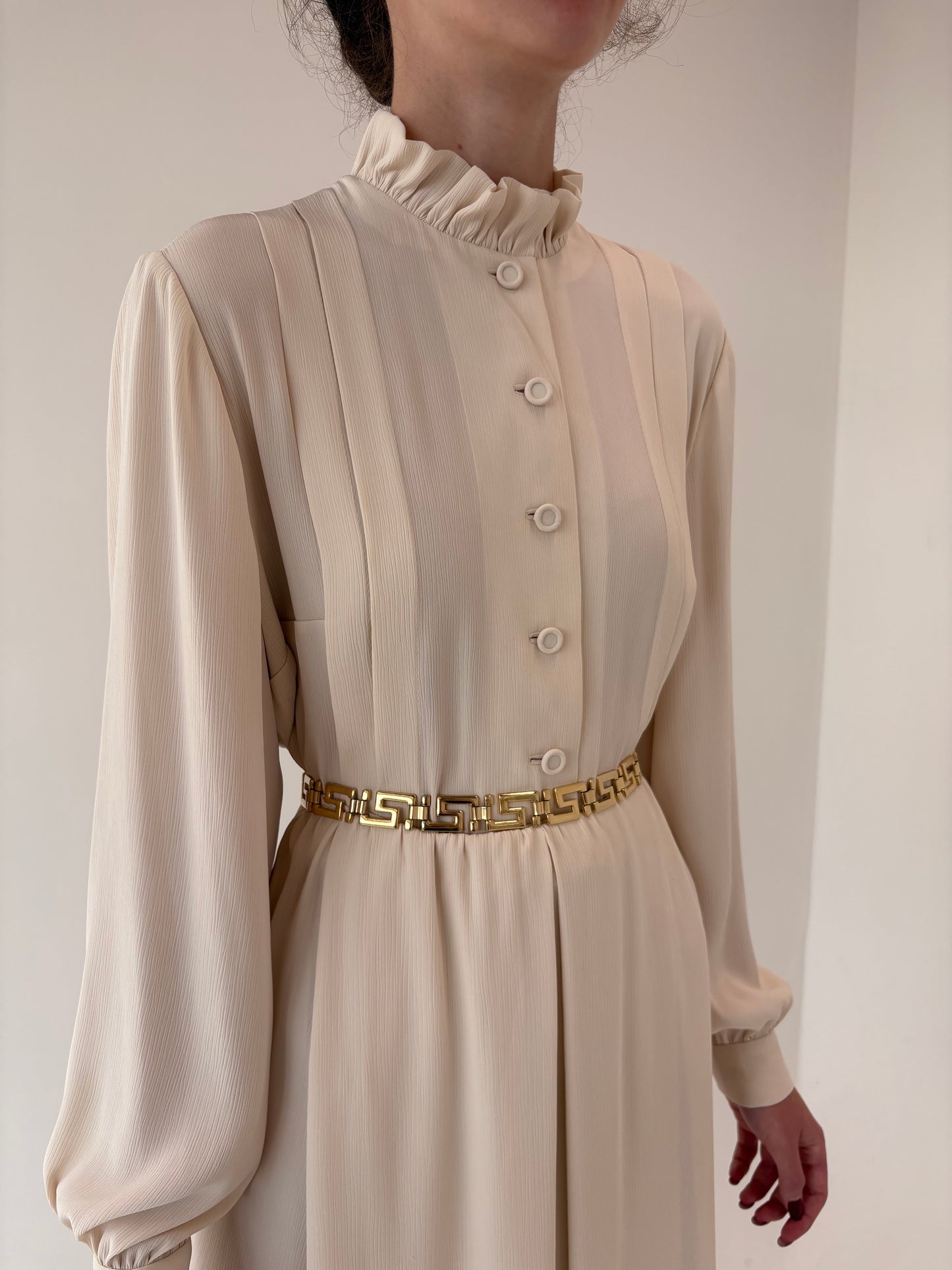Rochie Old vintage ani 70 târzii butter white