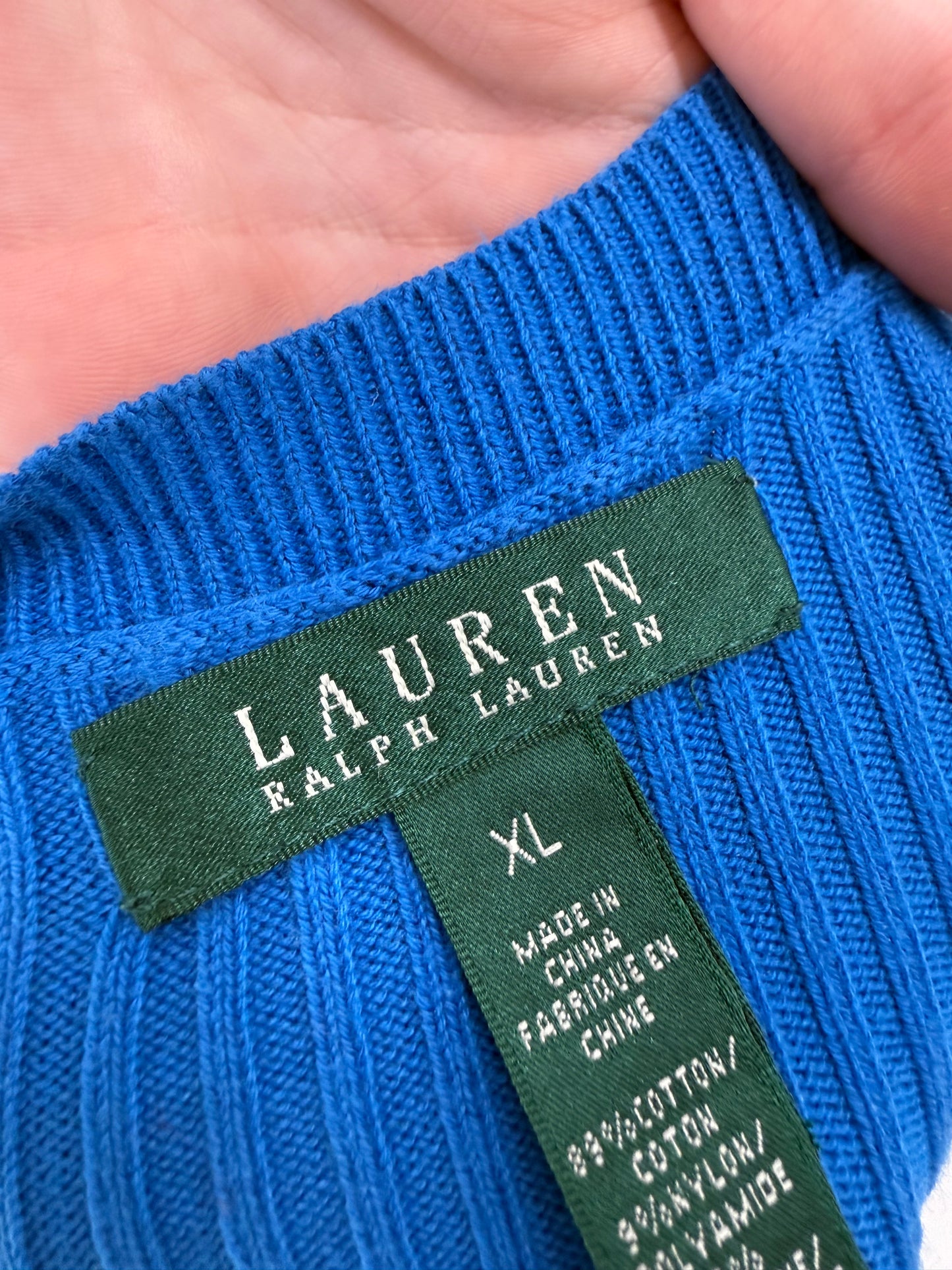 Soft knit Ralph Lauren cu influențe nautice și mânecă 3/4