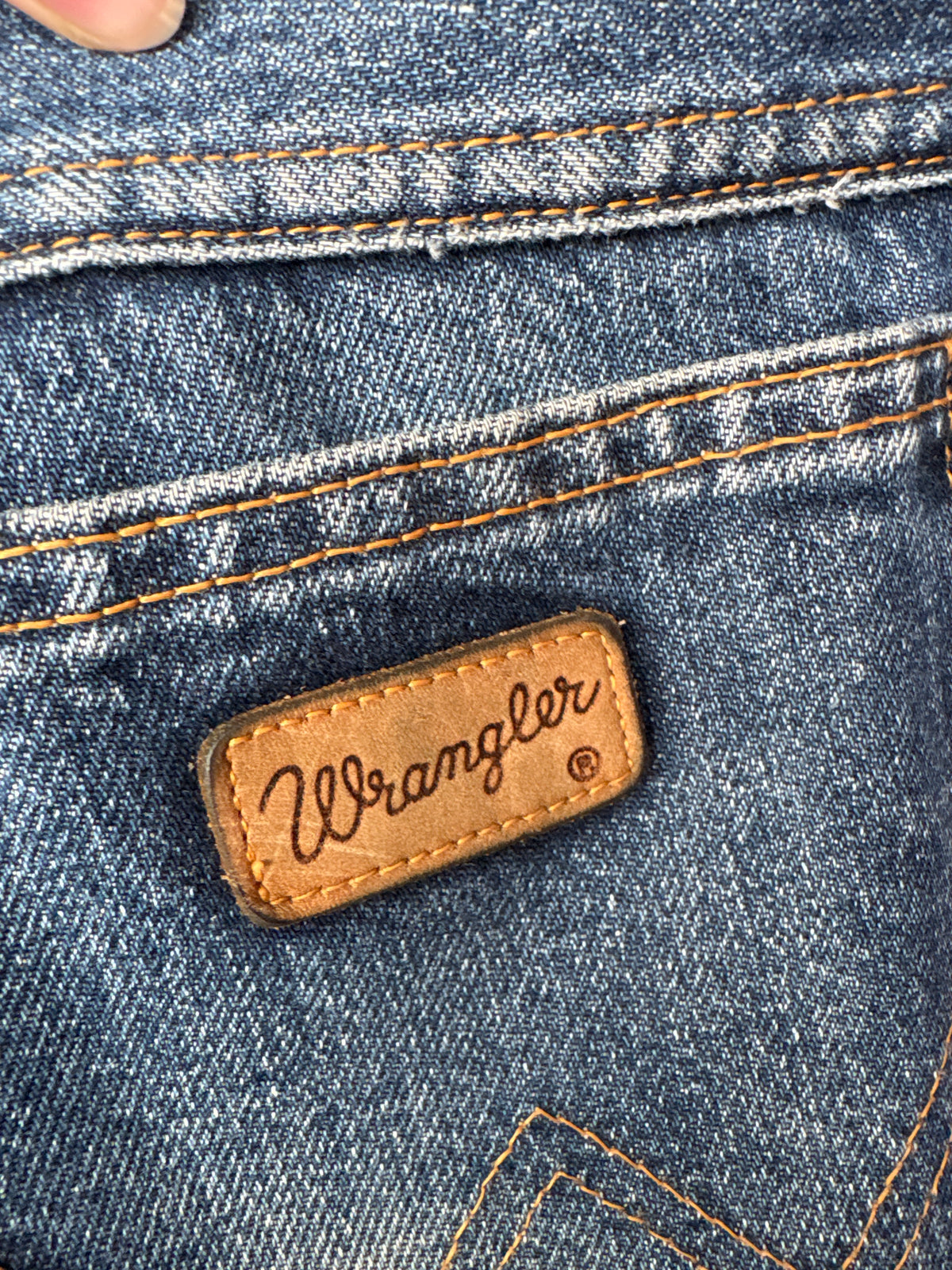 Jeans vintage premium din bumbac gros classic wash cu talie înaltă mai generoasă