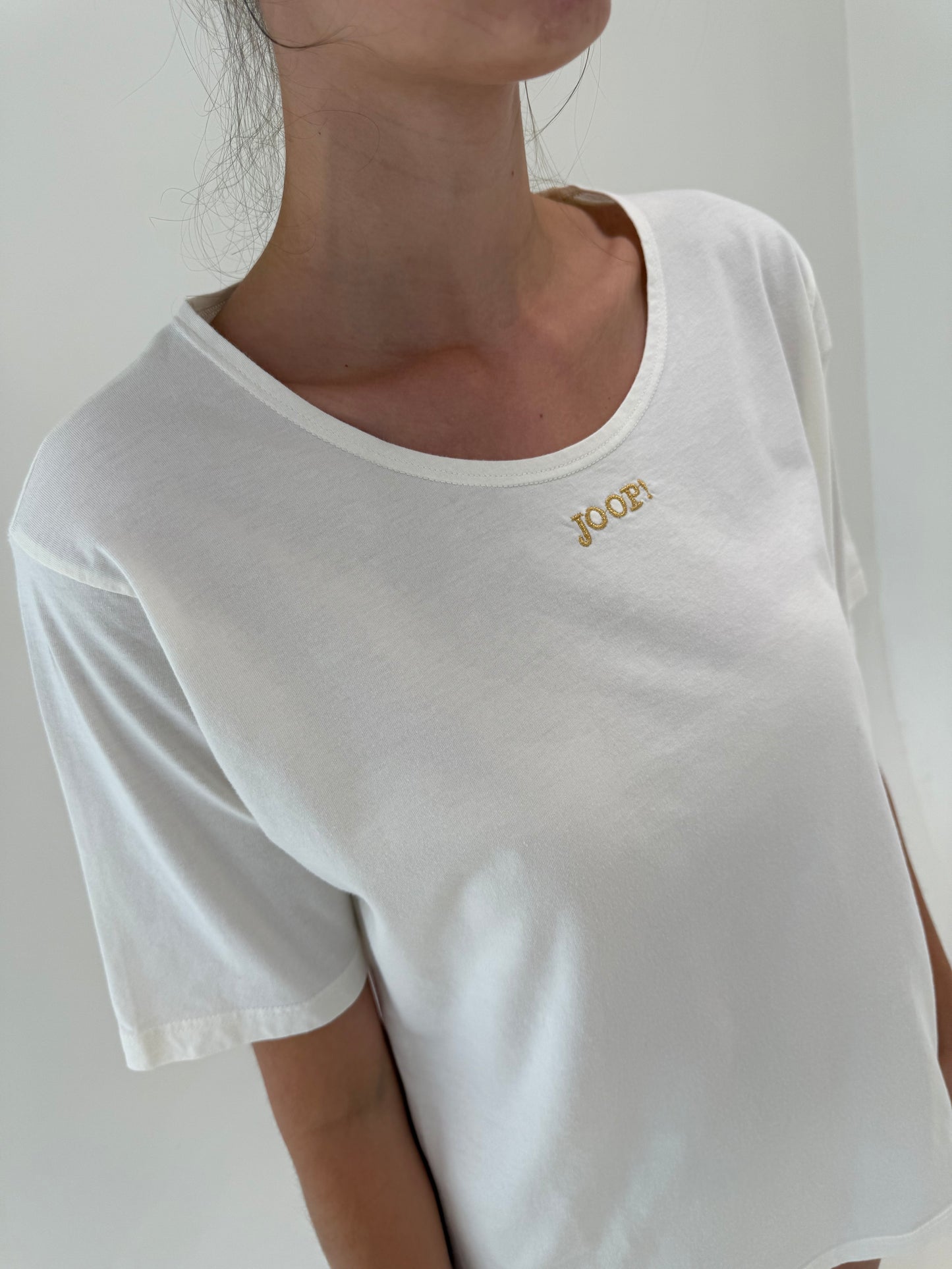 Top vintage de brand luxury Joop din bumbac premium cu logo discret brodat