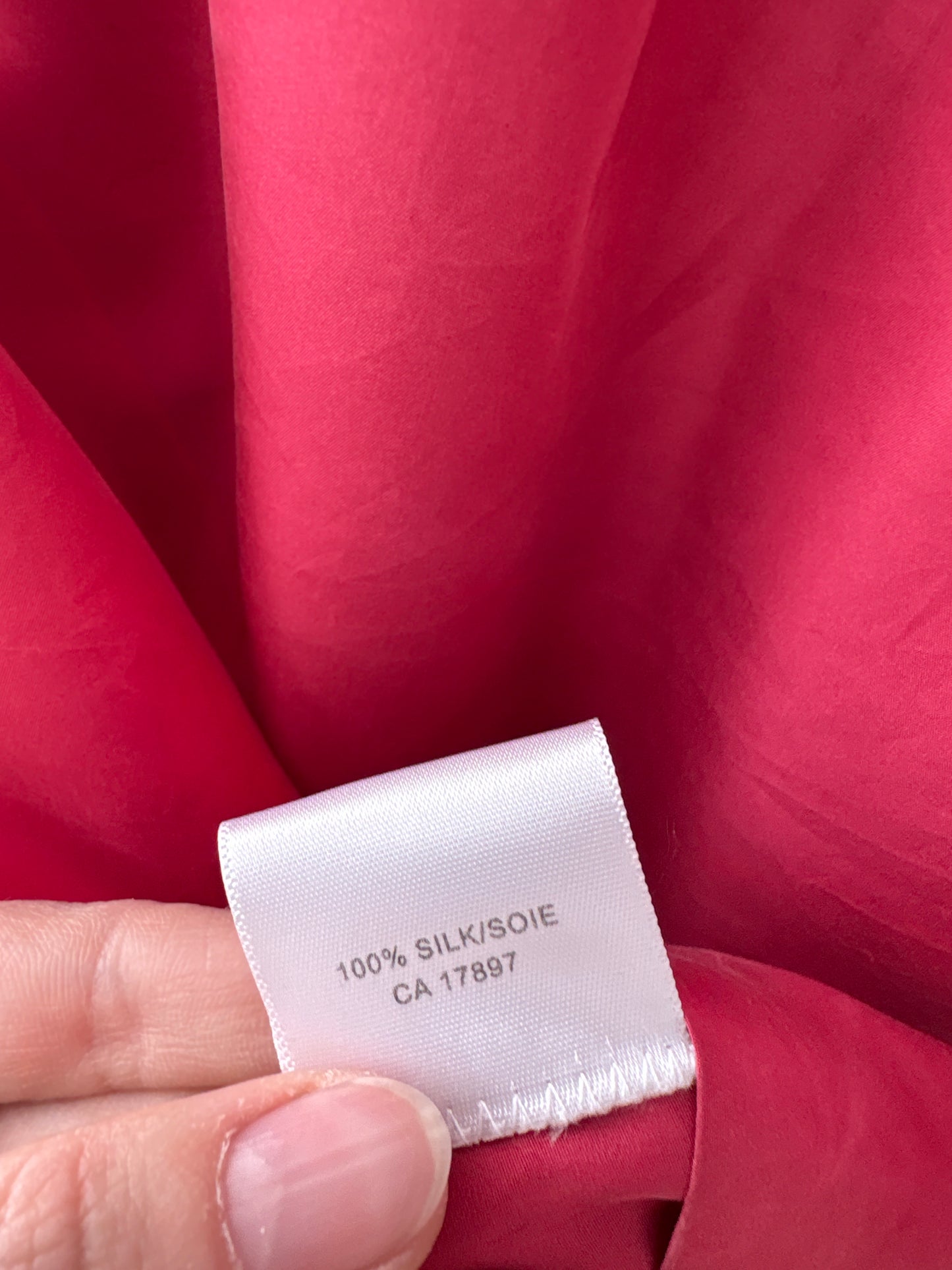 Top din panzica de mătase naturală in croi lejer rose pink