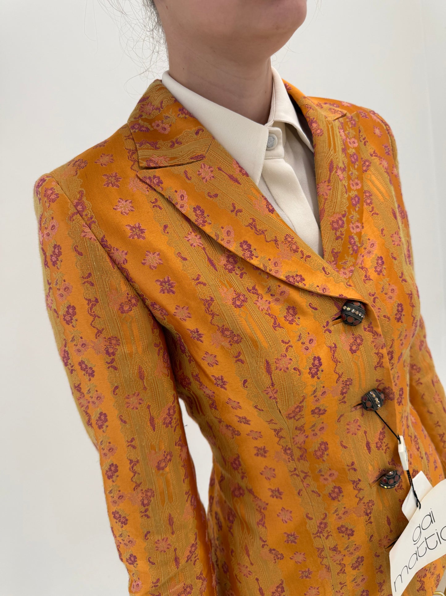 Sacou vintage nou de brand couture italian Gai Mattiolo de colecție