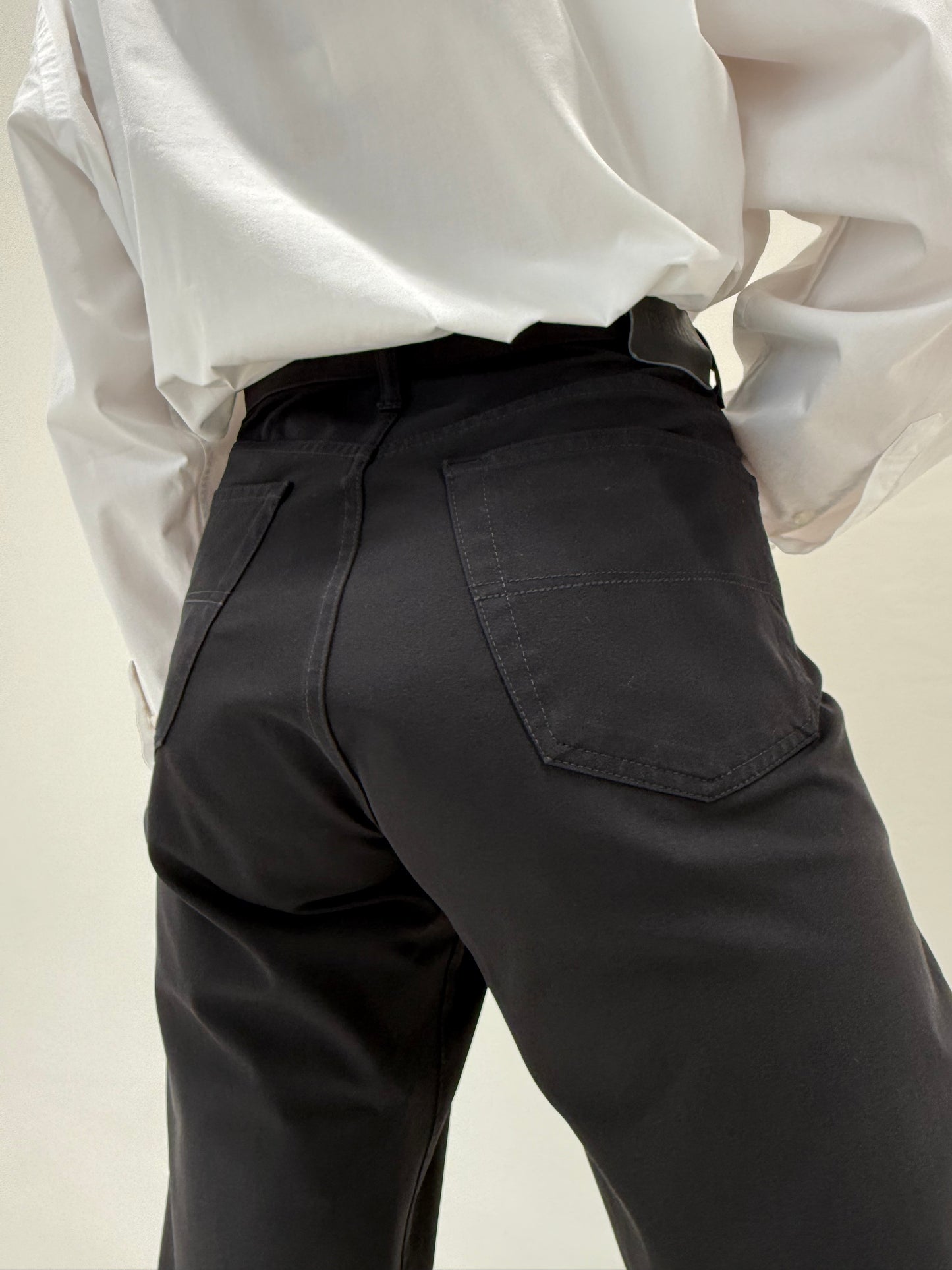 Pantaloni negri luxury Gianfranco Ferre clasici ultra confort modelatori de vară