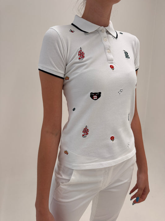 Top polo Gucci din bumbac de gramaj mare brodat