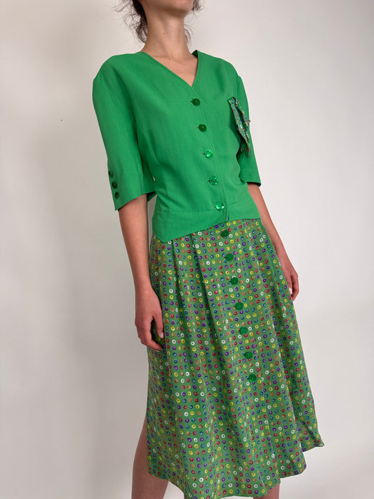 Rochie vintage din mătase naturală cu spate reglabil