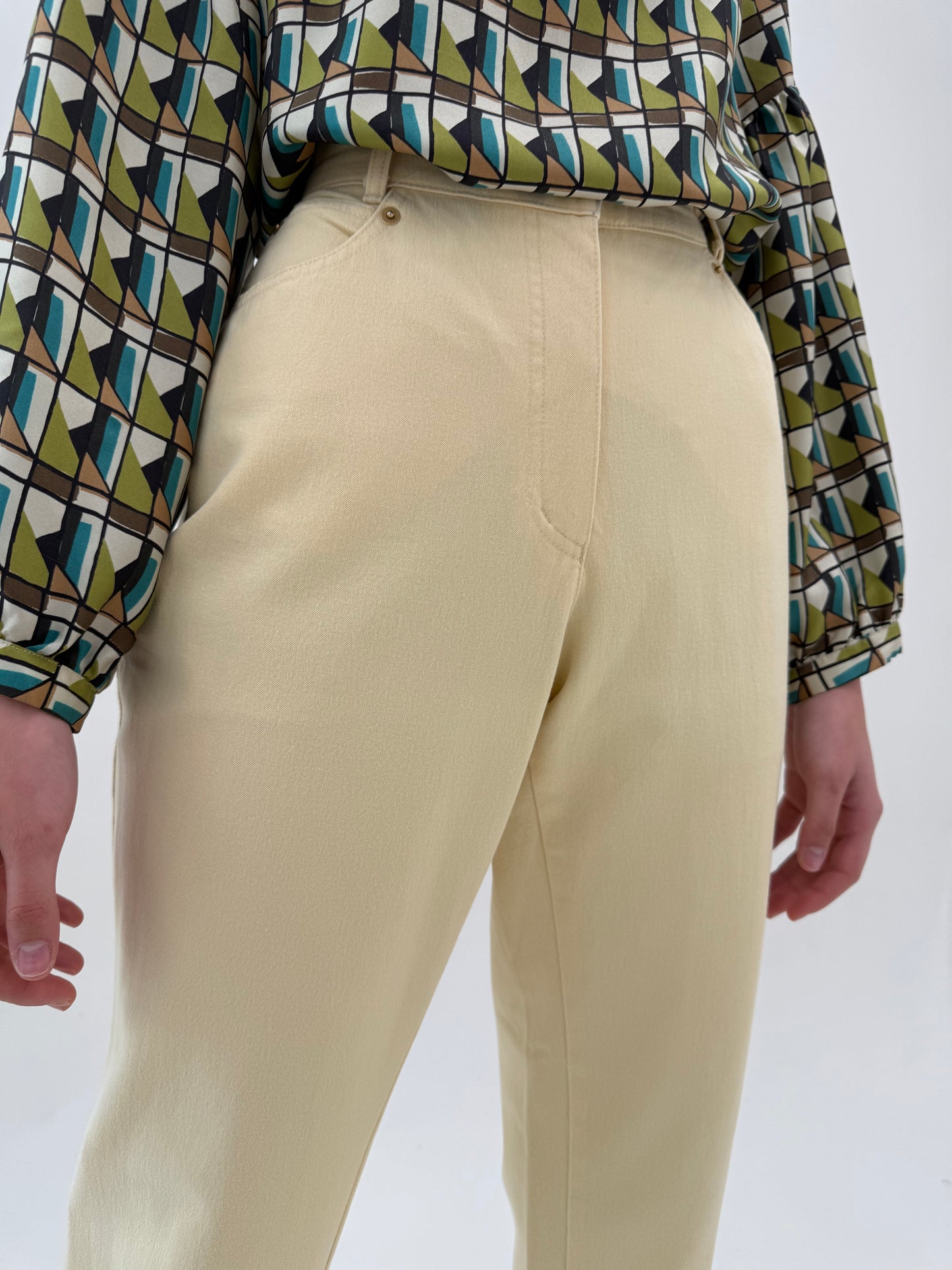 Jeans mom fit de vară ultra confort modelatori butter yellow