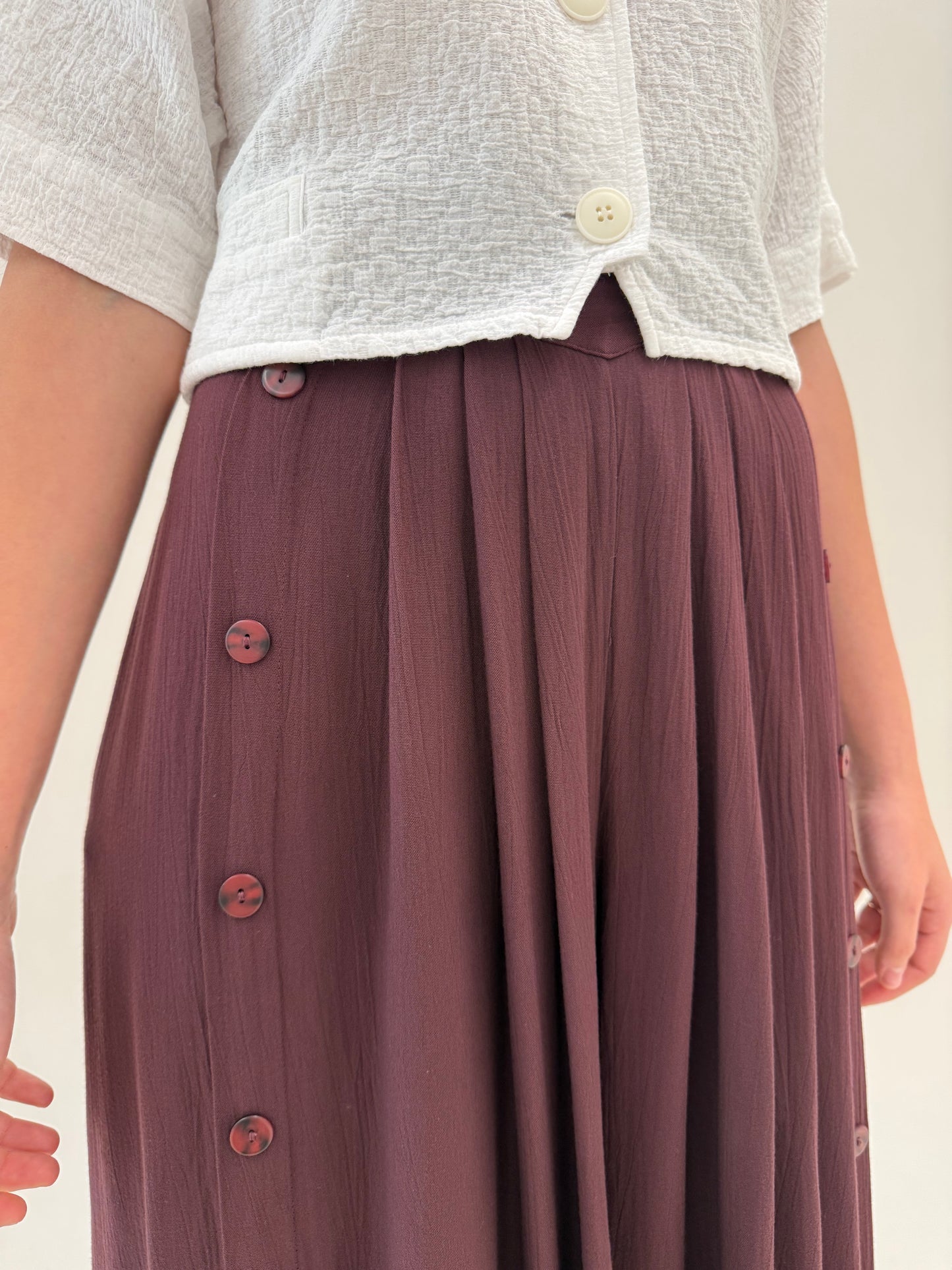 Fustă pantaloni vintage uber vine cu talie ultra înaltă elastică