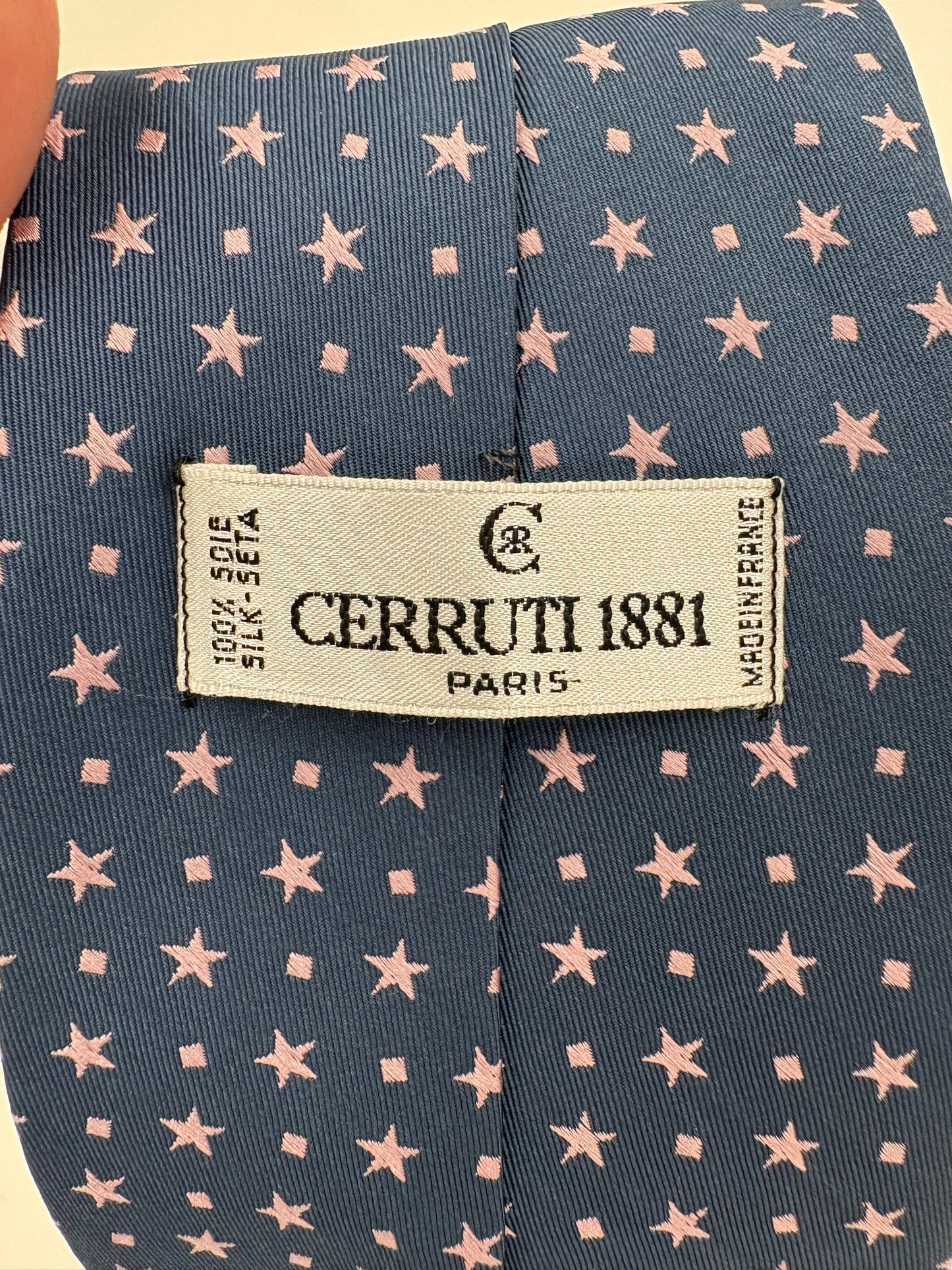 Cravata luxury Cerutti cu steluțe powder Pink din mătase naturală