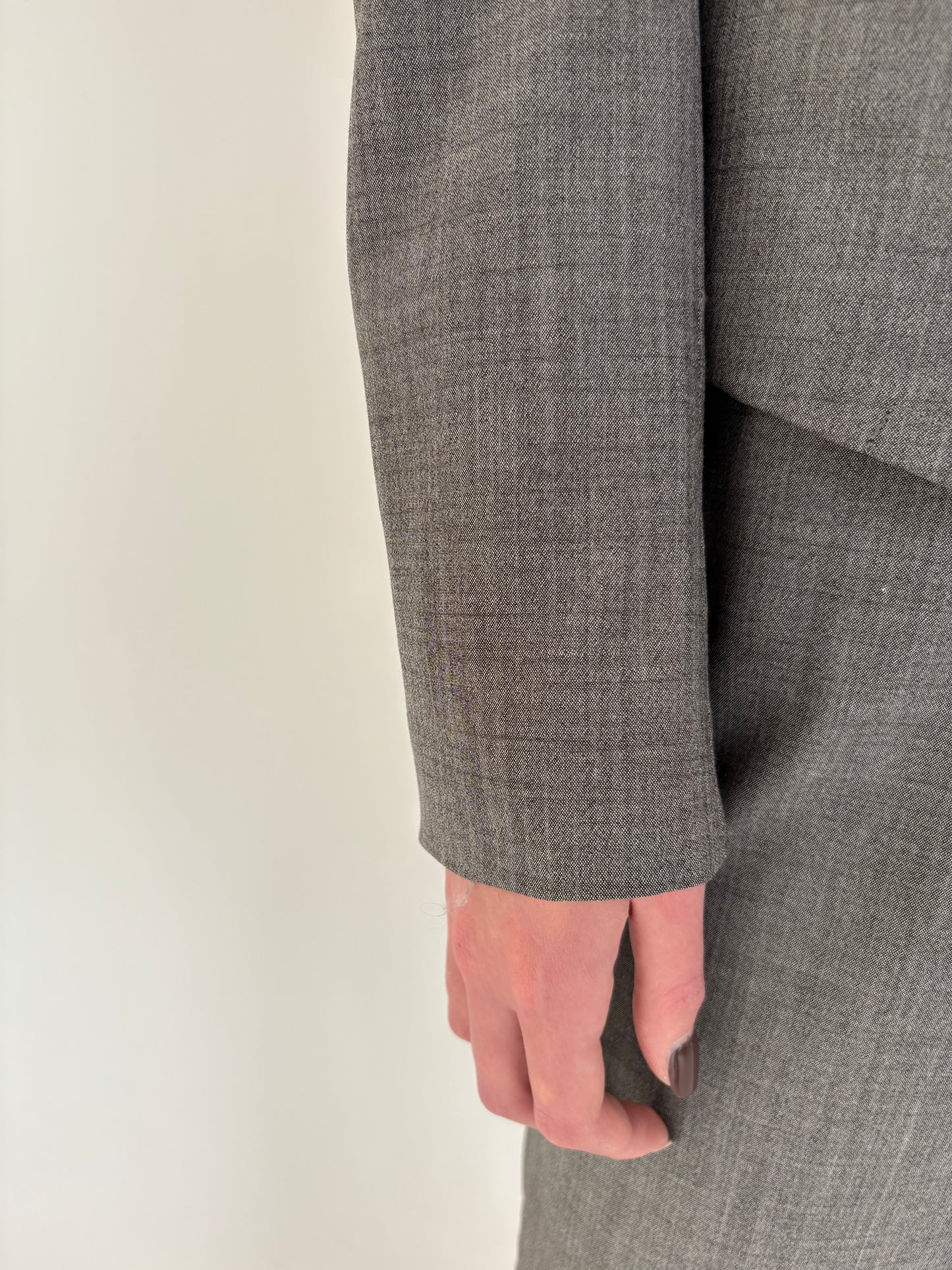 Costum luxury René Lezard cu pantaloni palazzo din stofă high end super 140’s