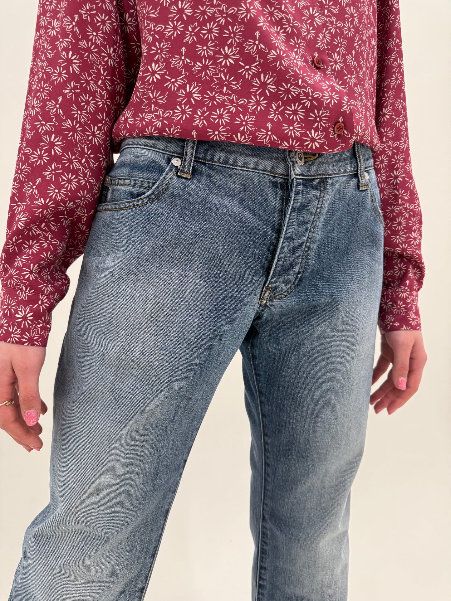 Jeans Armani tall bootcut ușor modelatori