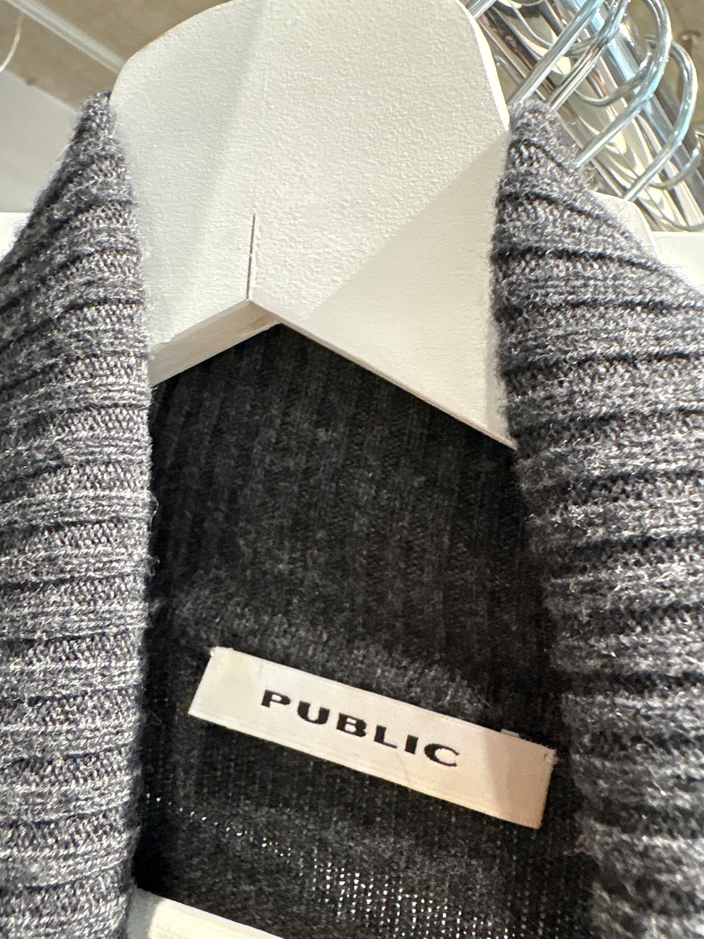 Maleta din cașmir și lana merino extrafina de gramaj mare charcoal gray