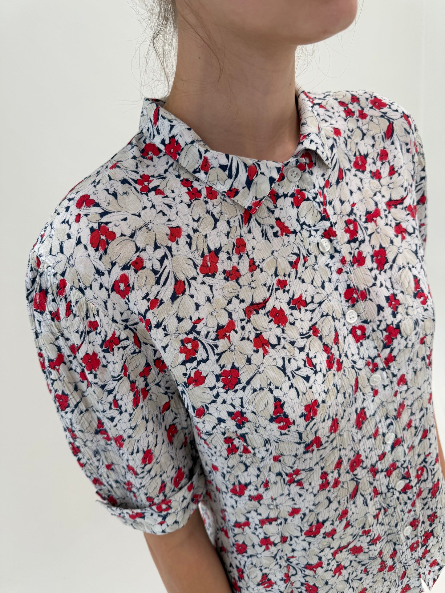 Set vintage luxury Mondi by Escada cu print floral superb în combinație clasică