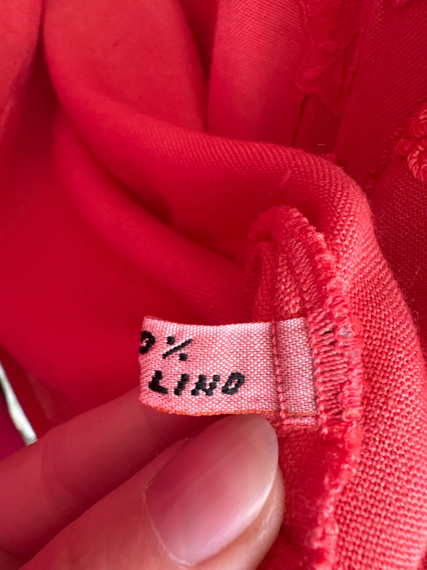 Blazer vintage din in salmon orange cu aplicații manuale perlute în croi oversized