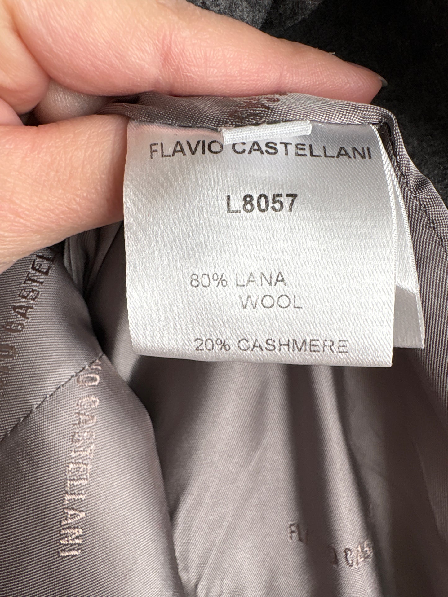 Palton din lana extrafina și cașmir scurt tall italian în croi cambrat