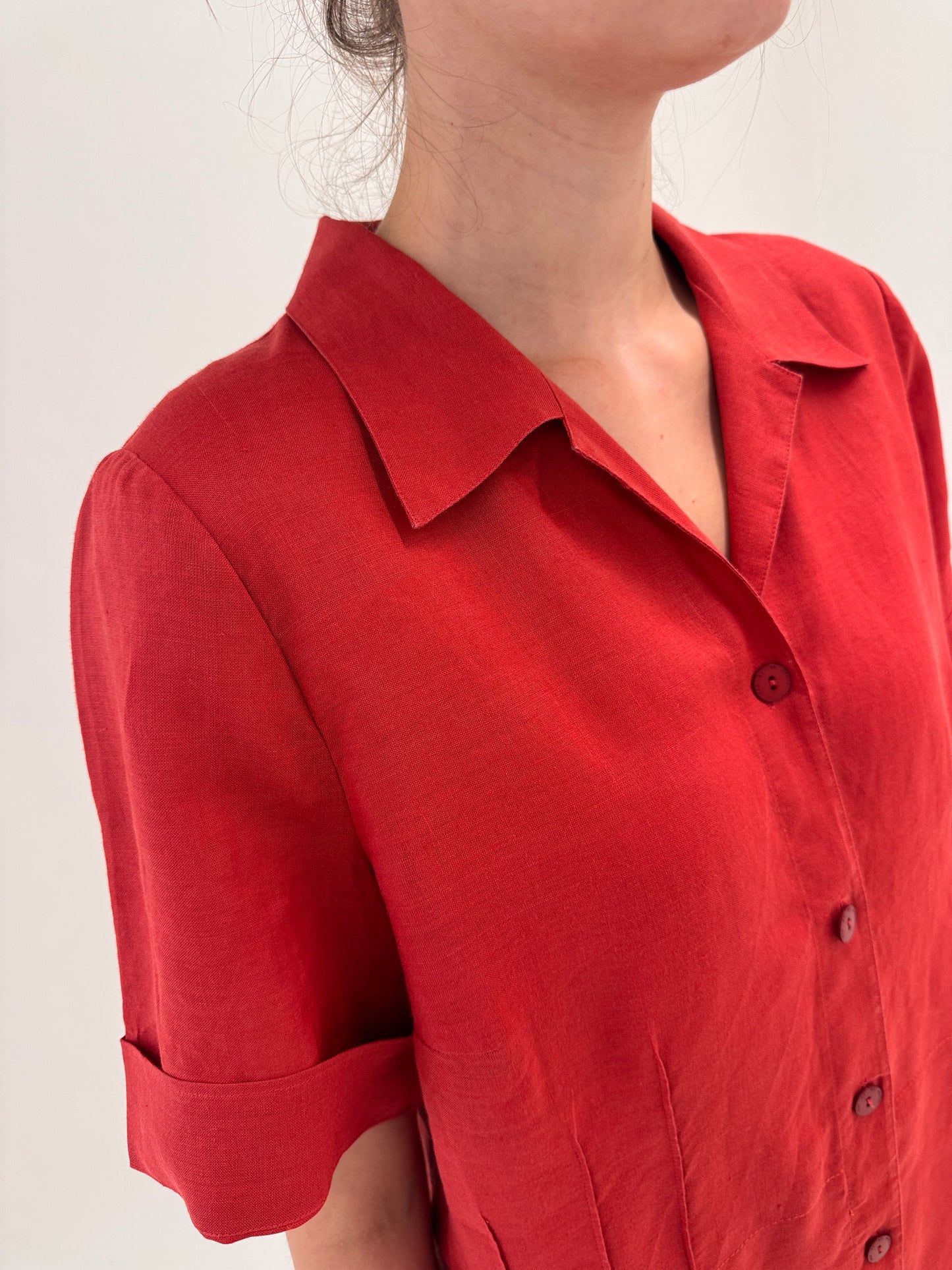 Rochie luxury Krizia Rouge Brique din in excepțional în croi clasic