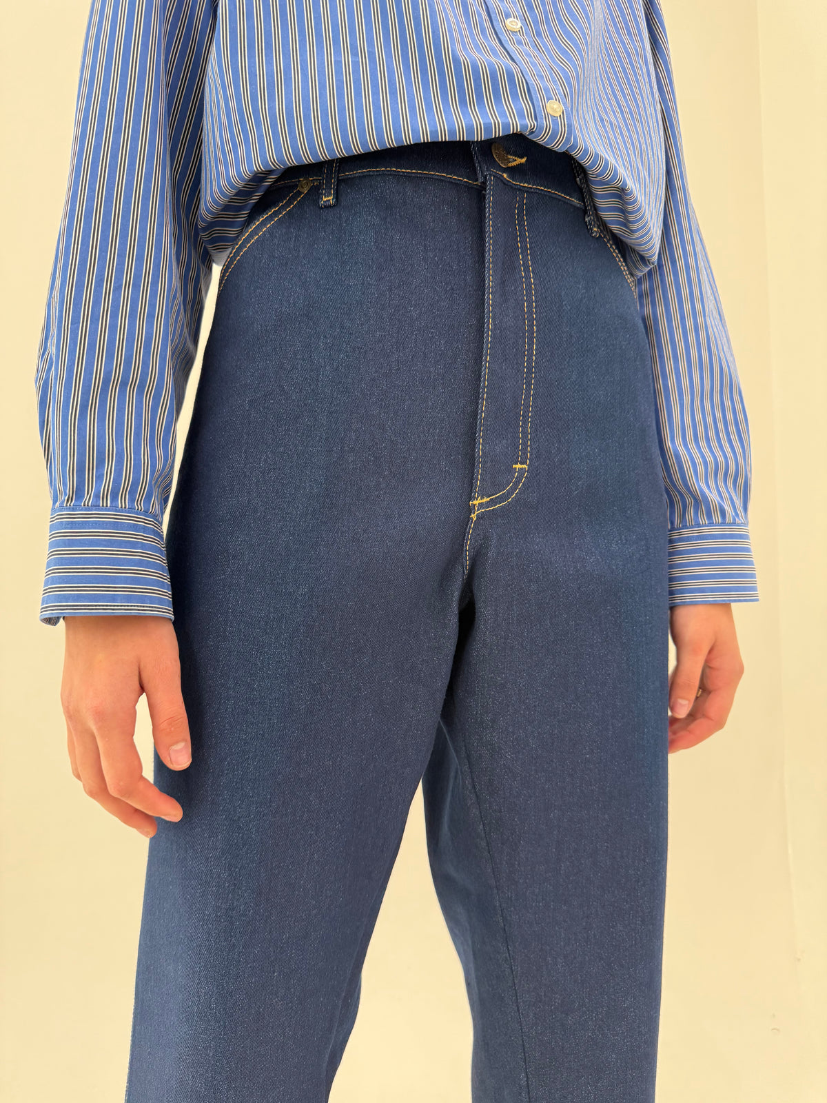 Jeans vintage indigo wash din denim raw old vintage premium modelator gros
