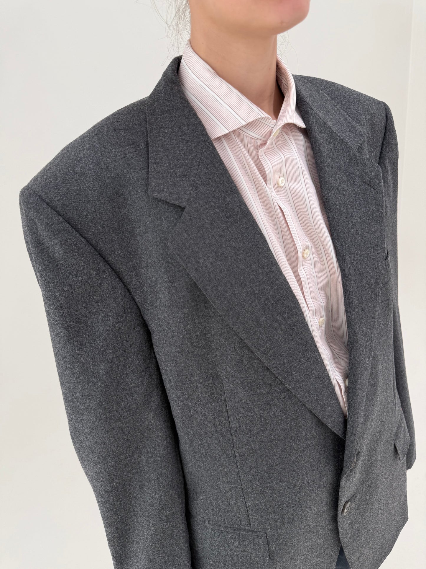 Sacou ultra luxury Zegna tall în croi actual  din stofă extrafina super 100s