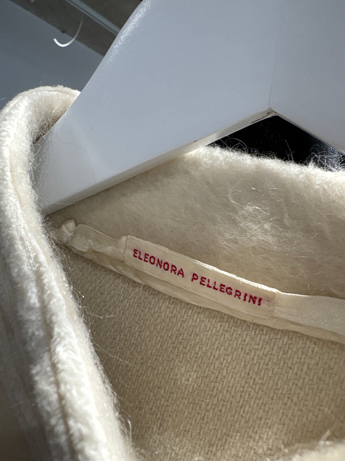 Capa italiană vintage de designer butter white cu influențe casual extrem de chic