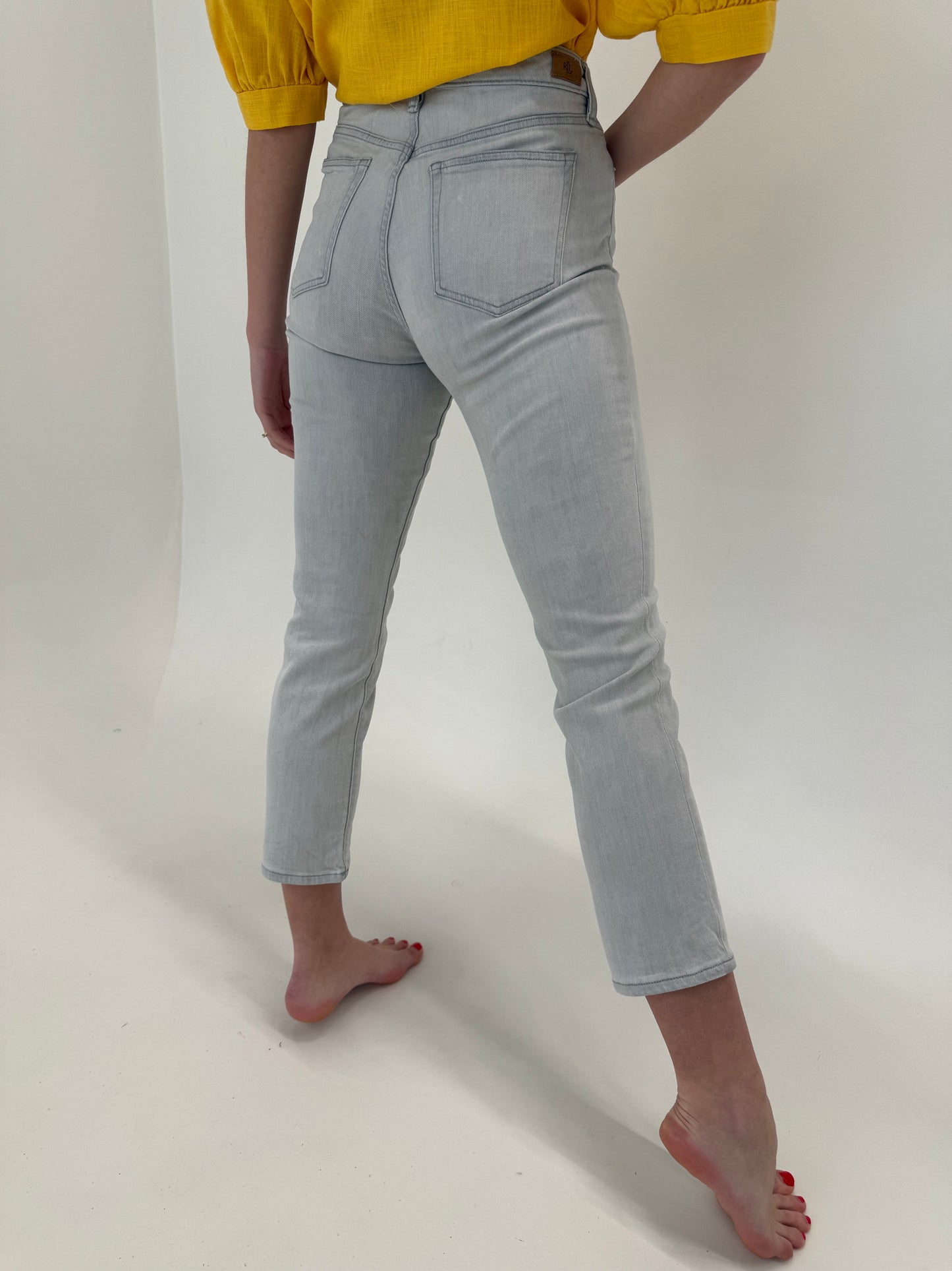 Jeans silver gray petite Ralph Lauren ultra confort modelatori