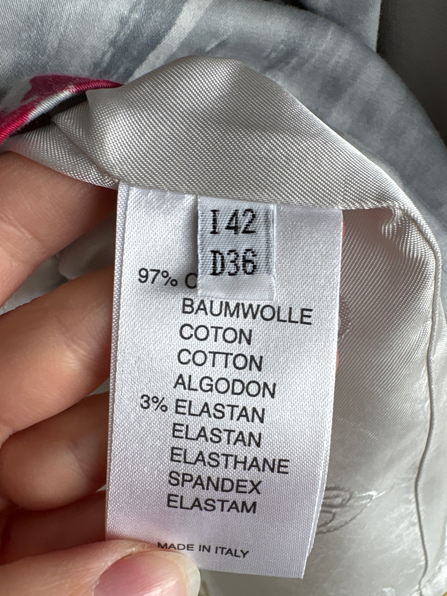 Fustă luxury Blumarine în croi de ani 60 din bumbac structurat cu talie ultra marcată