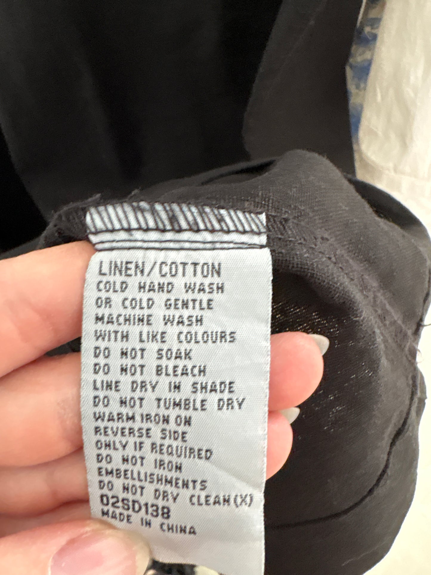 LBD vintage din pânză de in și bumbac cu dantelă macrame in croi lejer