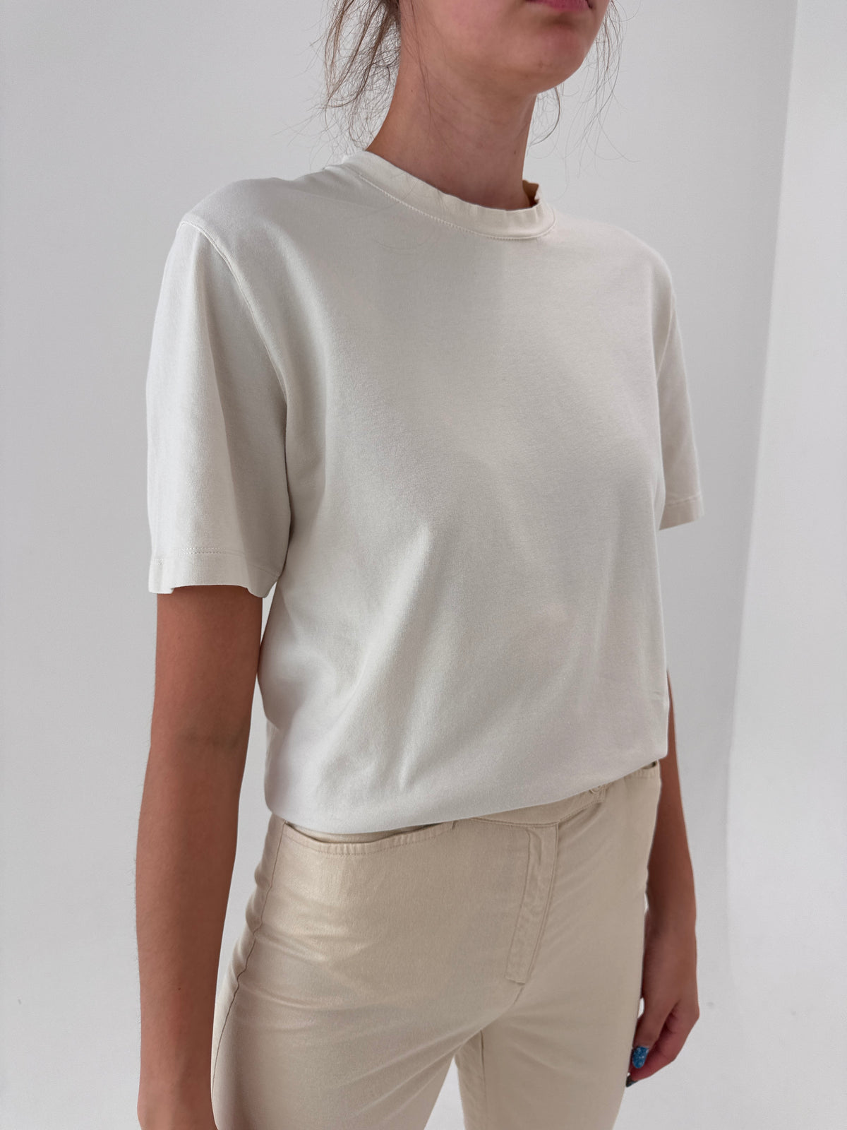Tricou luxury Trussardi light camel din bumbac ultra confort premium