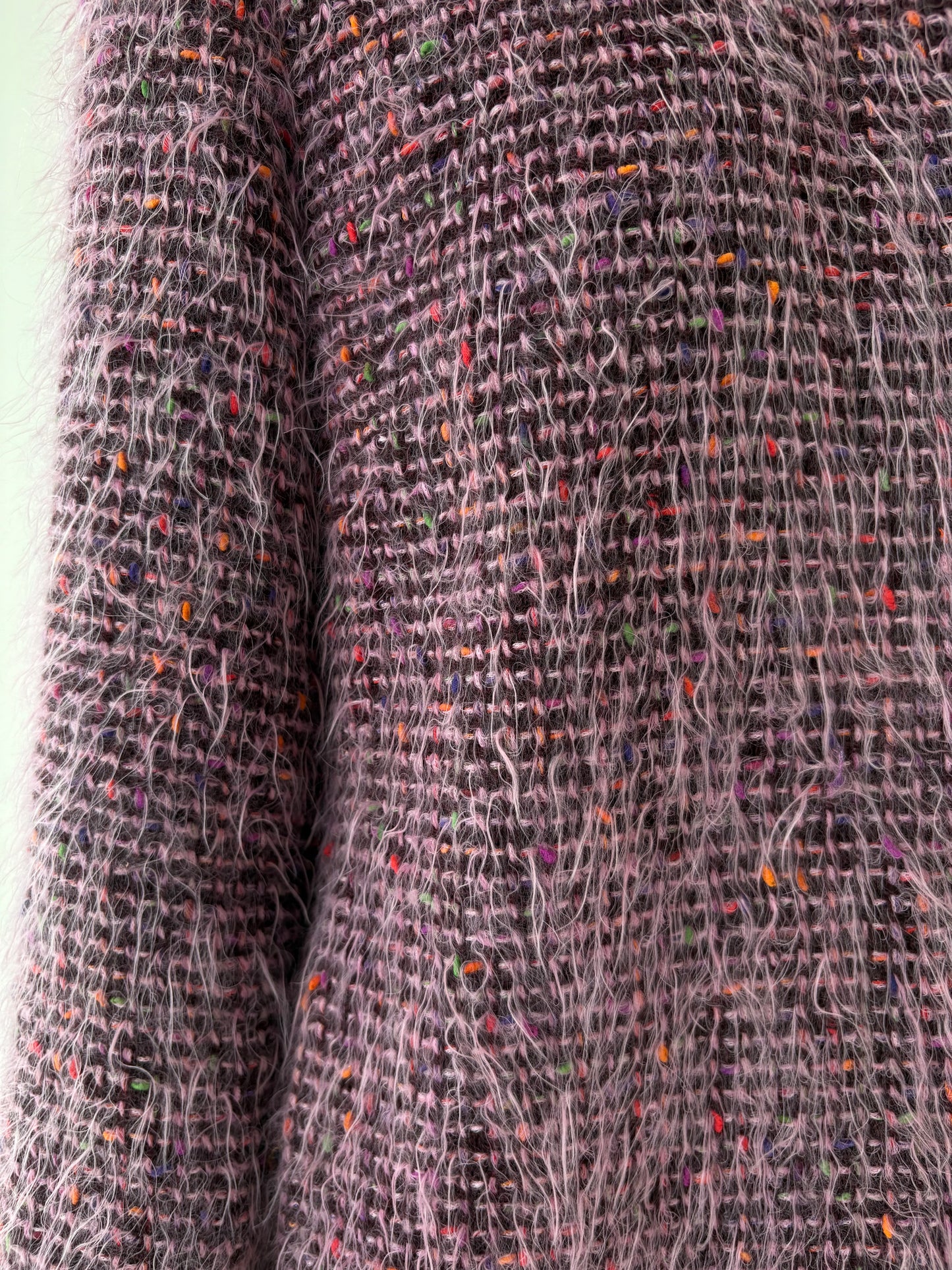 Sacou în stil Chanel din tweed multicolor spectaculos