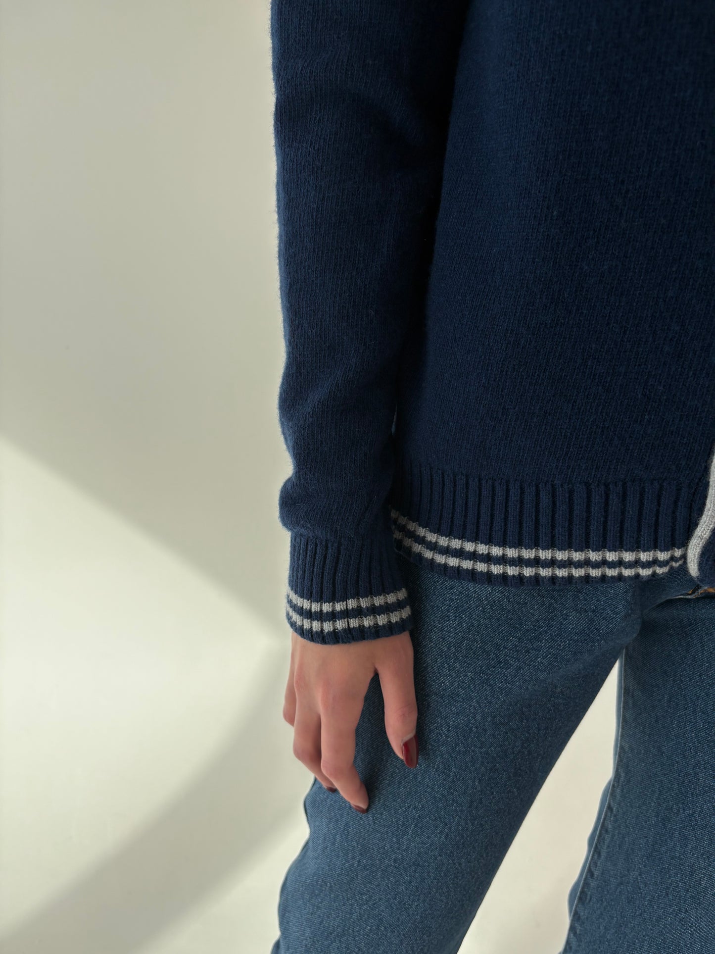 Maleta groasa / jacheta din lana extrafina și cașmir de gramaj mare