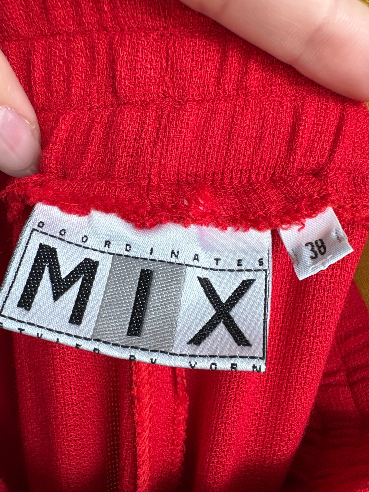 Pantaloni de vară vintage cu talie ultra înaltă marcată elastică
