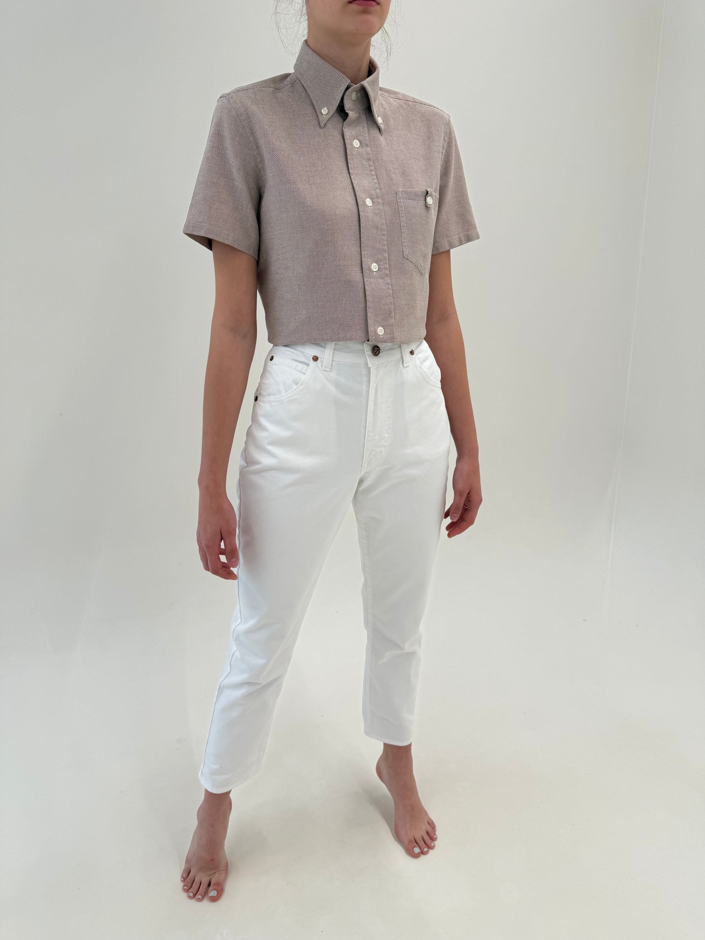 Jeans vintage Valentino de vară cu talie înaltă mom fit