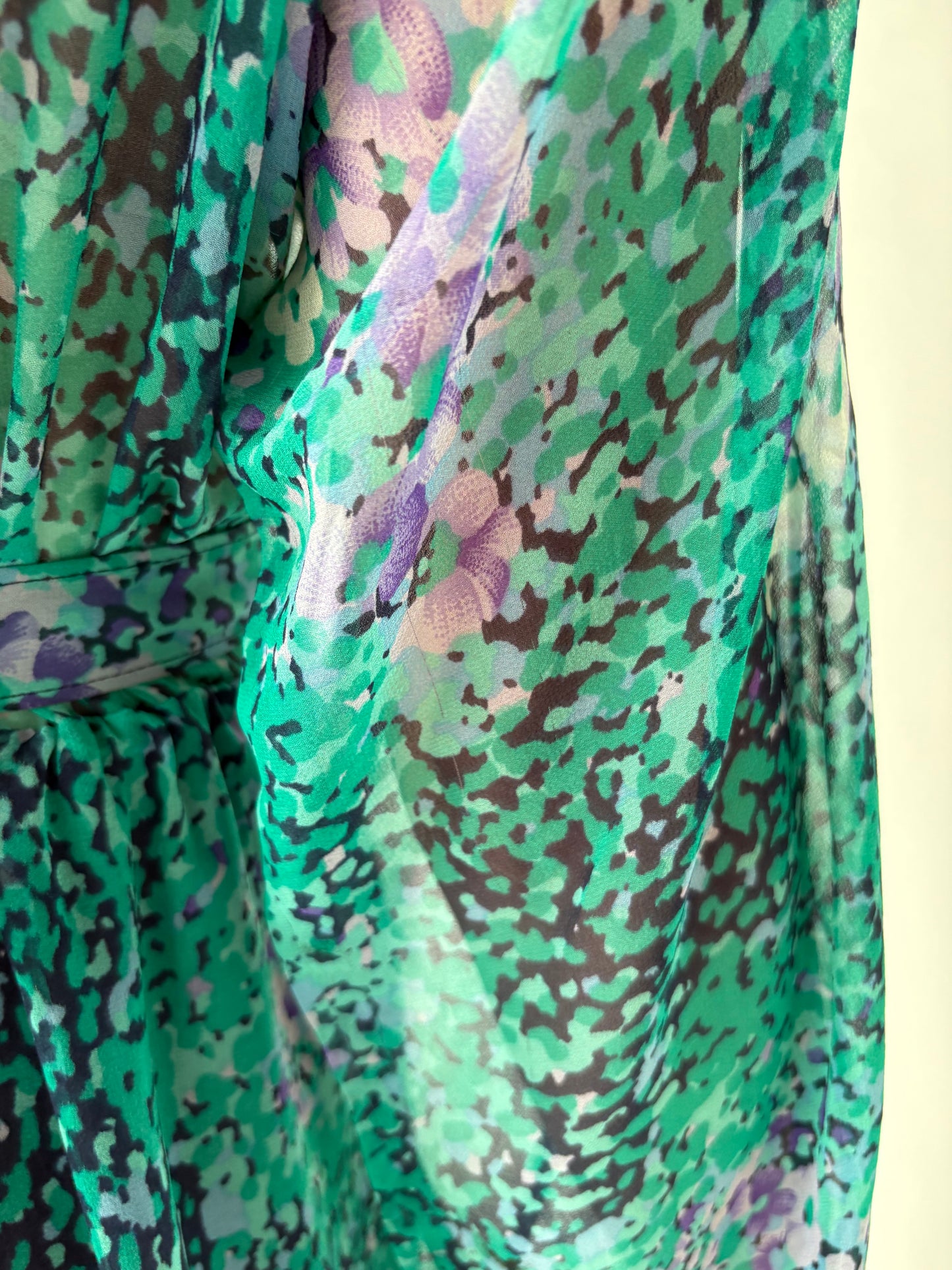 Rochie vintage de excepțională din mătase naturală cu talie reglabilă