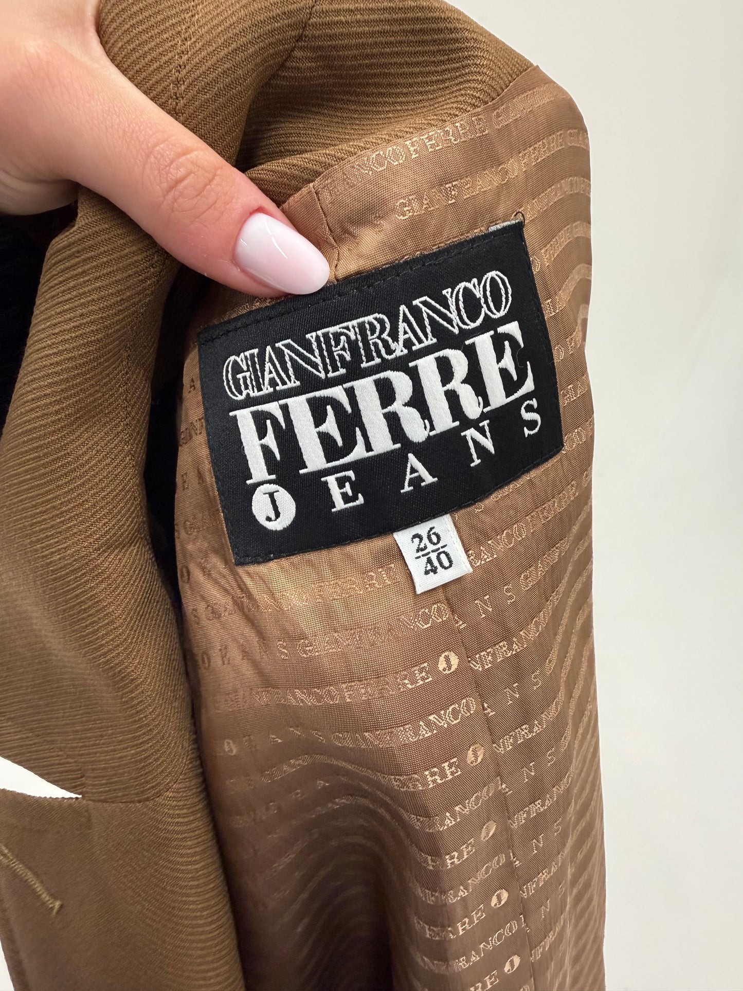 Sacou luxury Gianfranco Ferre camel cambrat
