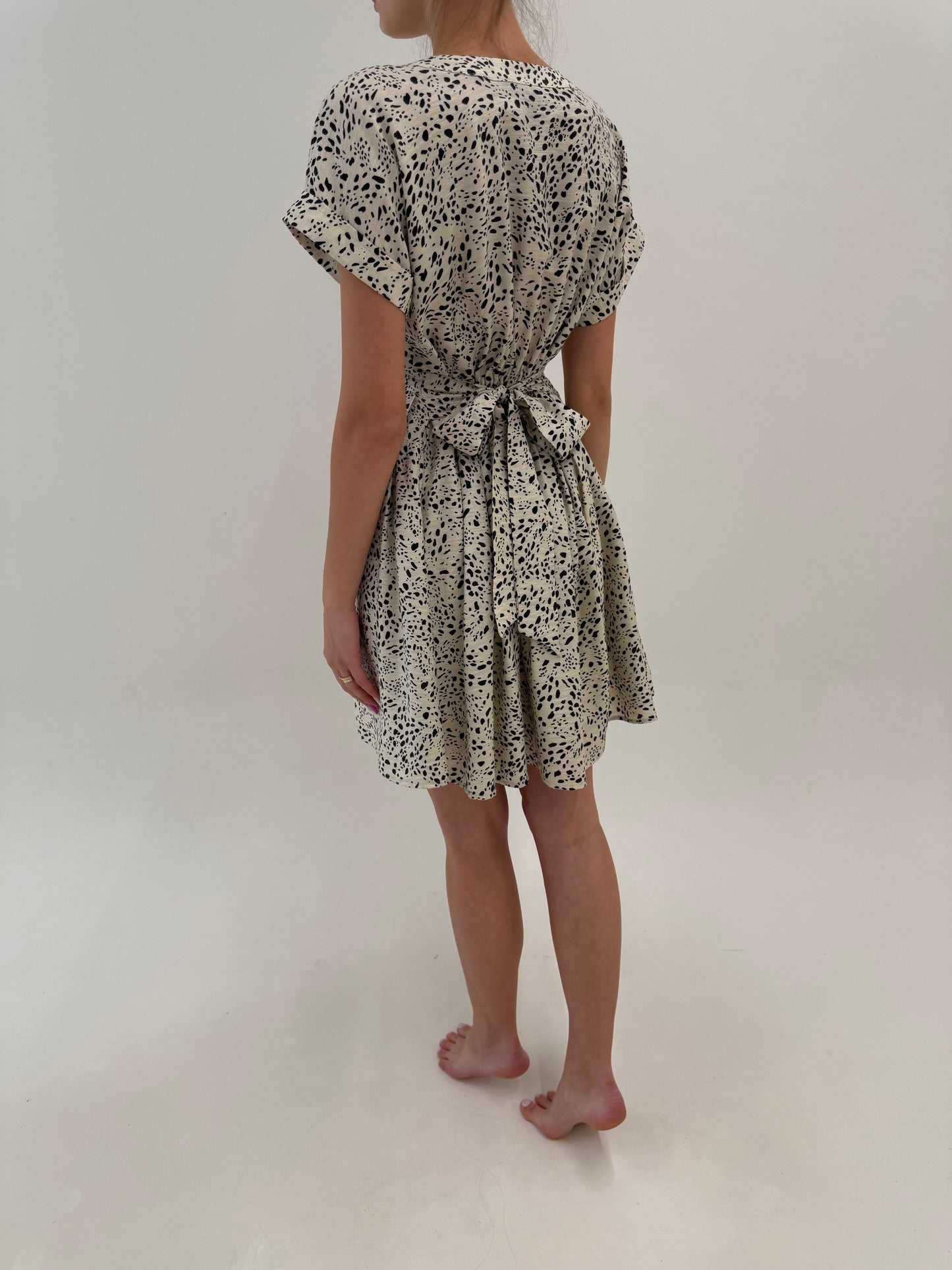 Rochie luxury Vera Wang din panzica cu animal print stricat reglabilă la spate