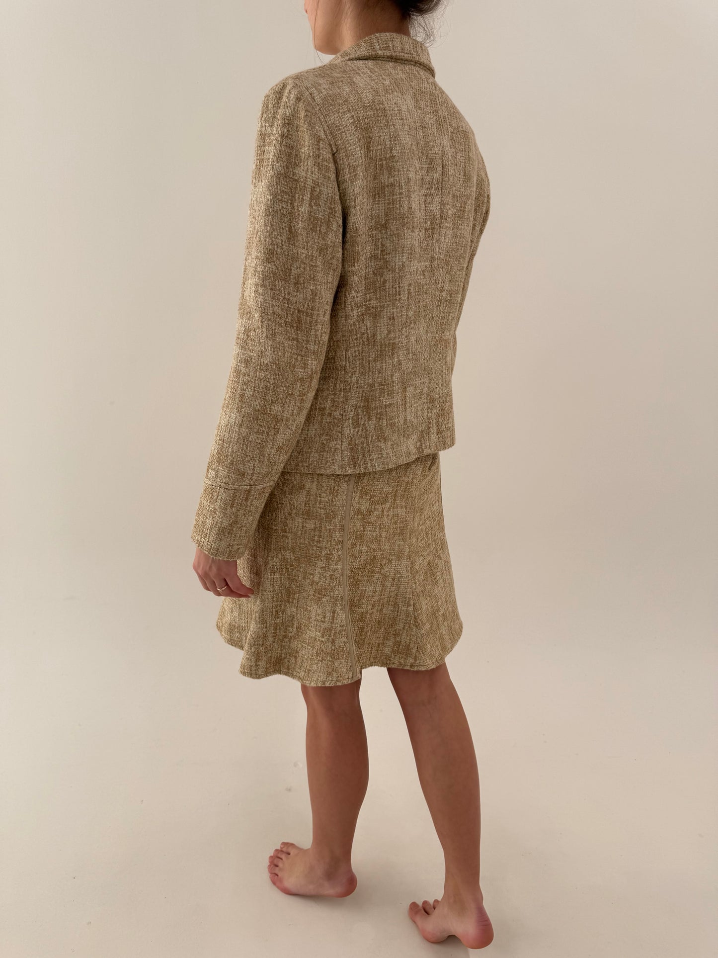 Deux piece clasic Max&Co by Max Mara din tweed de bumbac cu în