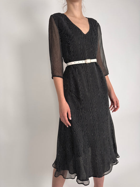Rochie Max Mara din mătase naturală în bie cu buline