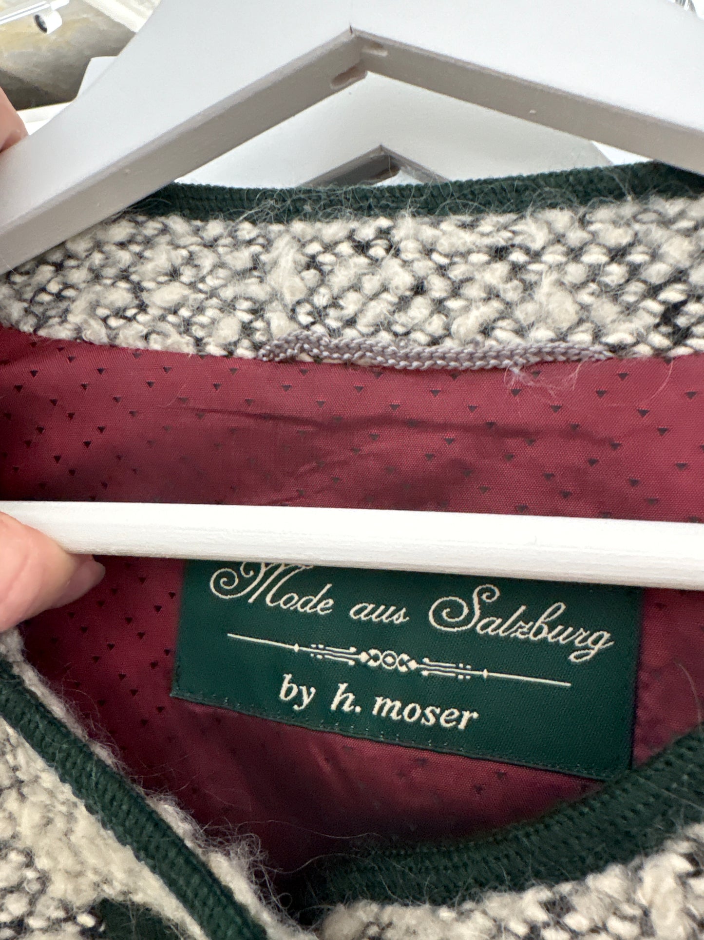 Sacou din boucle gros silver gray de lana cu Angora și mohair