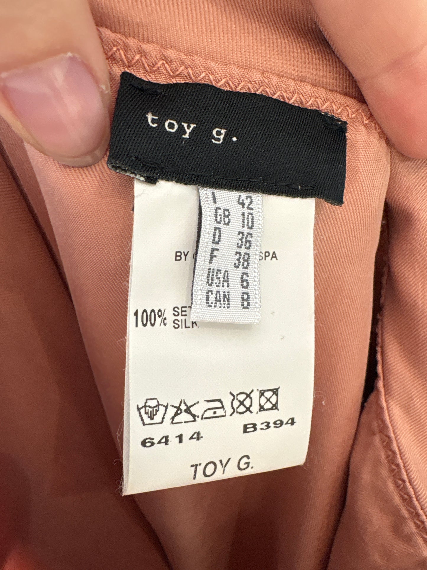 Fustă din mătase naturală chesnut pink în croi deosebit super în trend