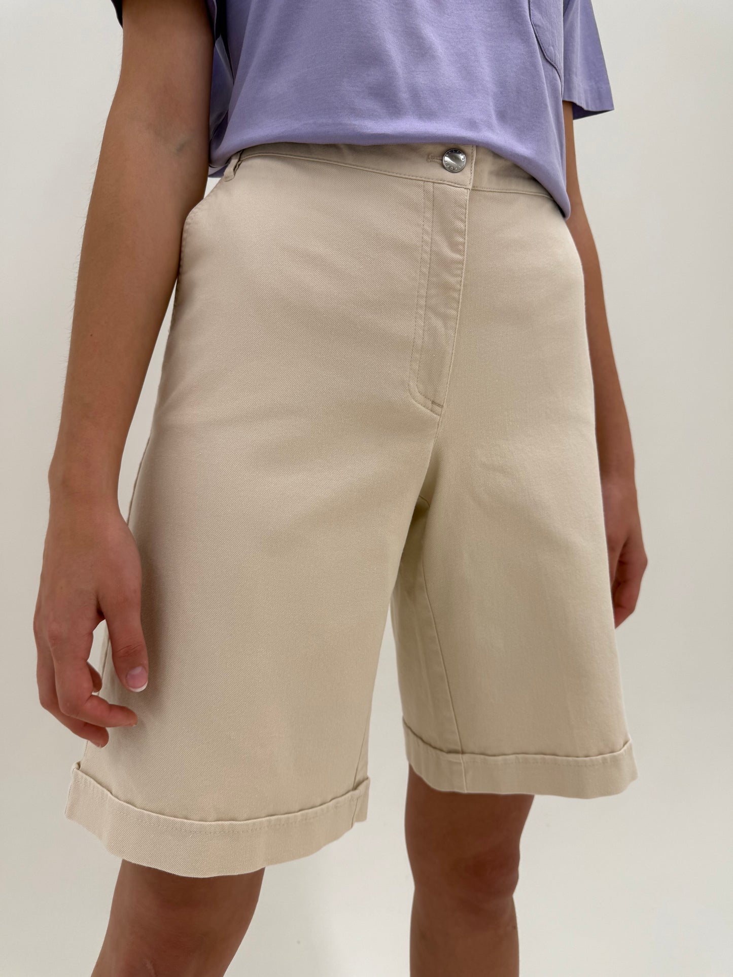 Pantaloni camel Escada din bumbac twill ultra confort