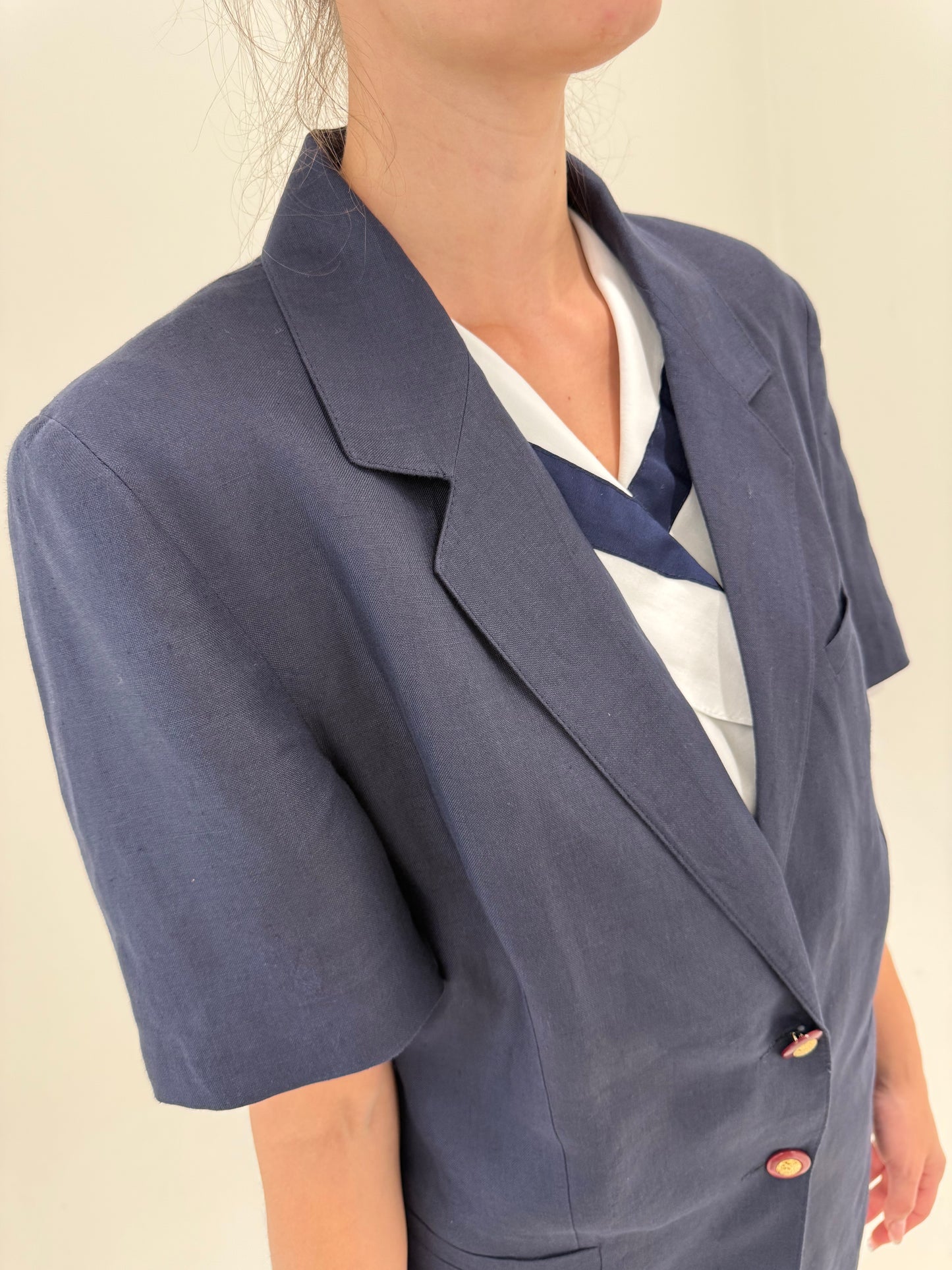 Sacou clasic din in premium italian Navy blue