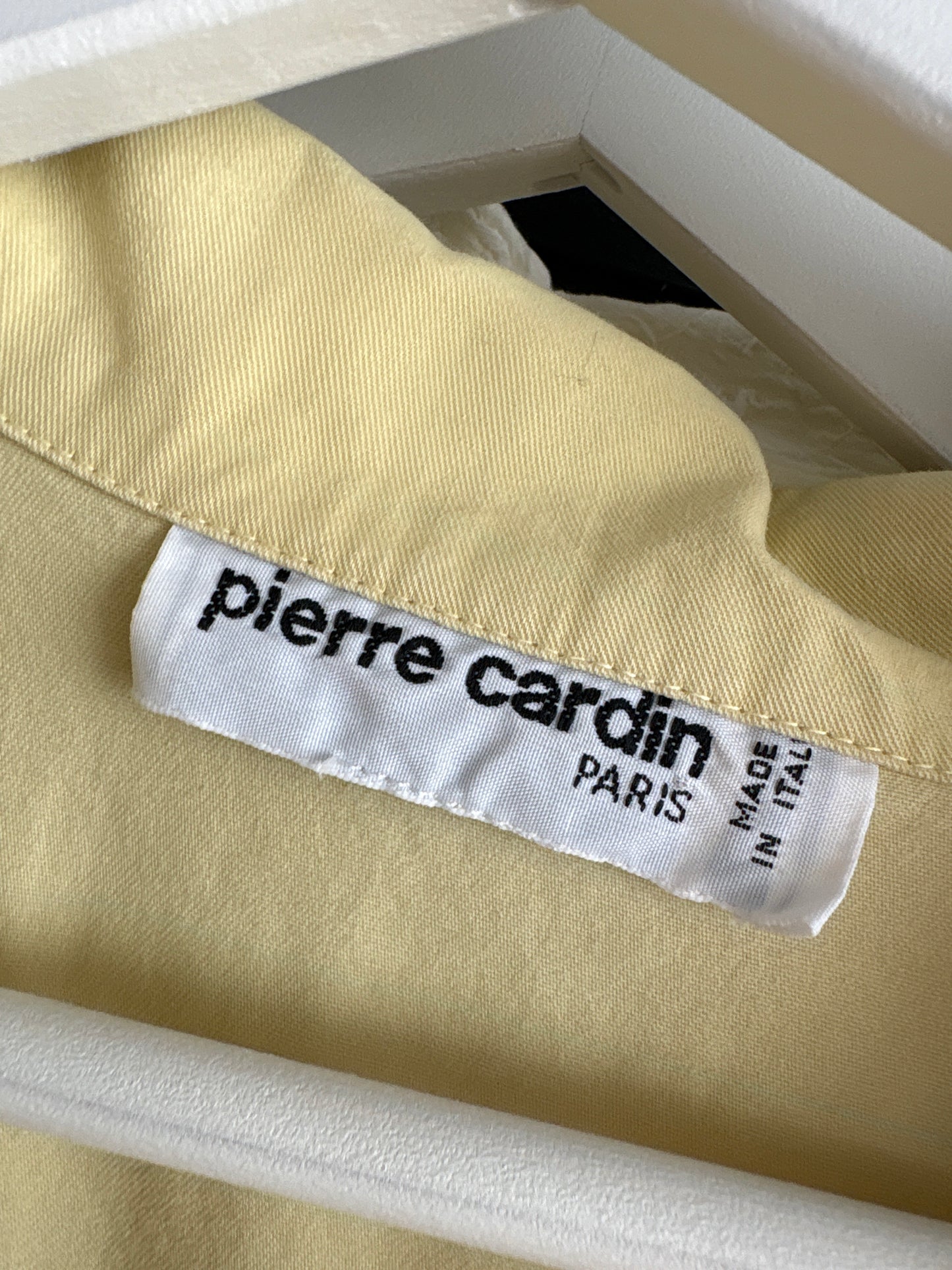 Rochie vintage luxury Safari Pierre Cardin din panza de bumbac cu buzunare