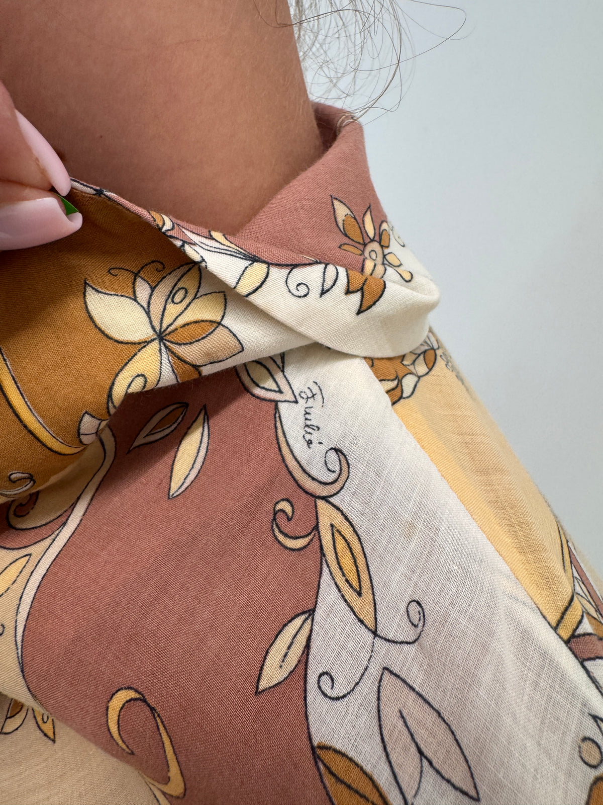 Rochie Emilio Pucci old vintage sfârșit de ani 60 de colecție din cotton lawn