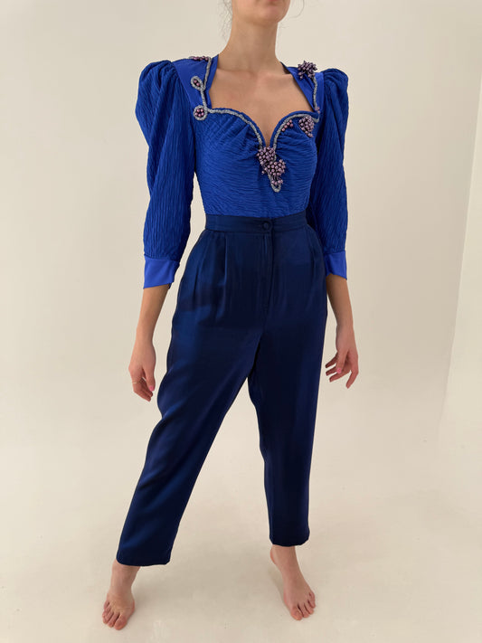 Pantaloni perlati cu talie ultra înaltă de la zi la seară