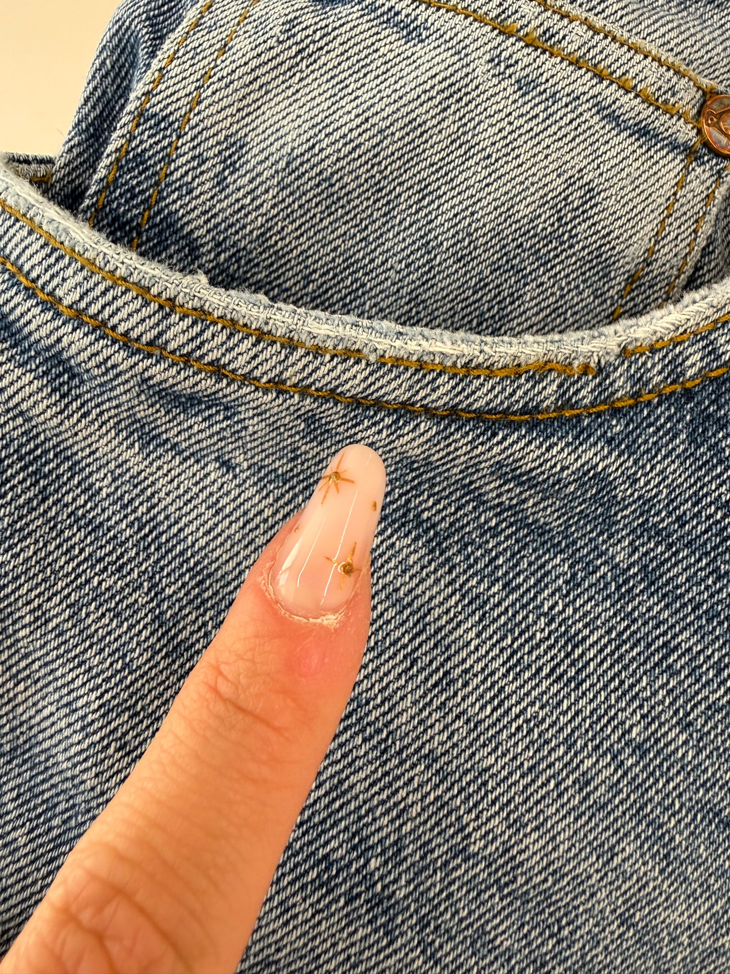 Jeans vintage classic wash straight leg cu talie înaltă