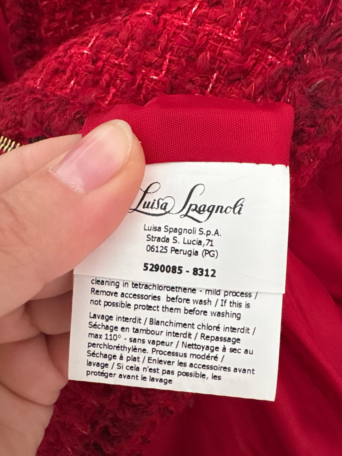 Sacou Luisa Spagnoli din tweed excepțional de lana în stil Chanel