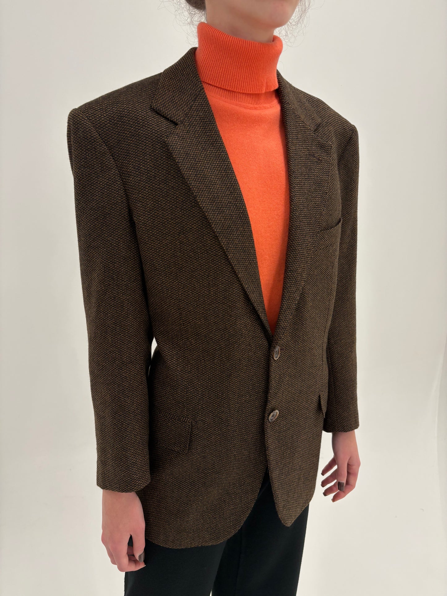 Sacou ultra luxury Loro Piana din 100% cașmir persoane petite