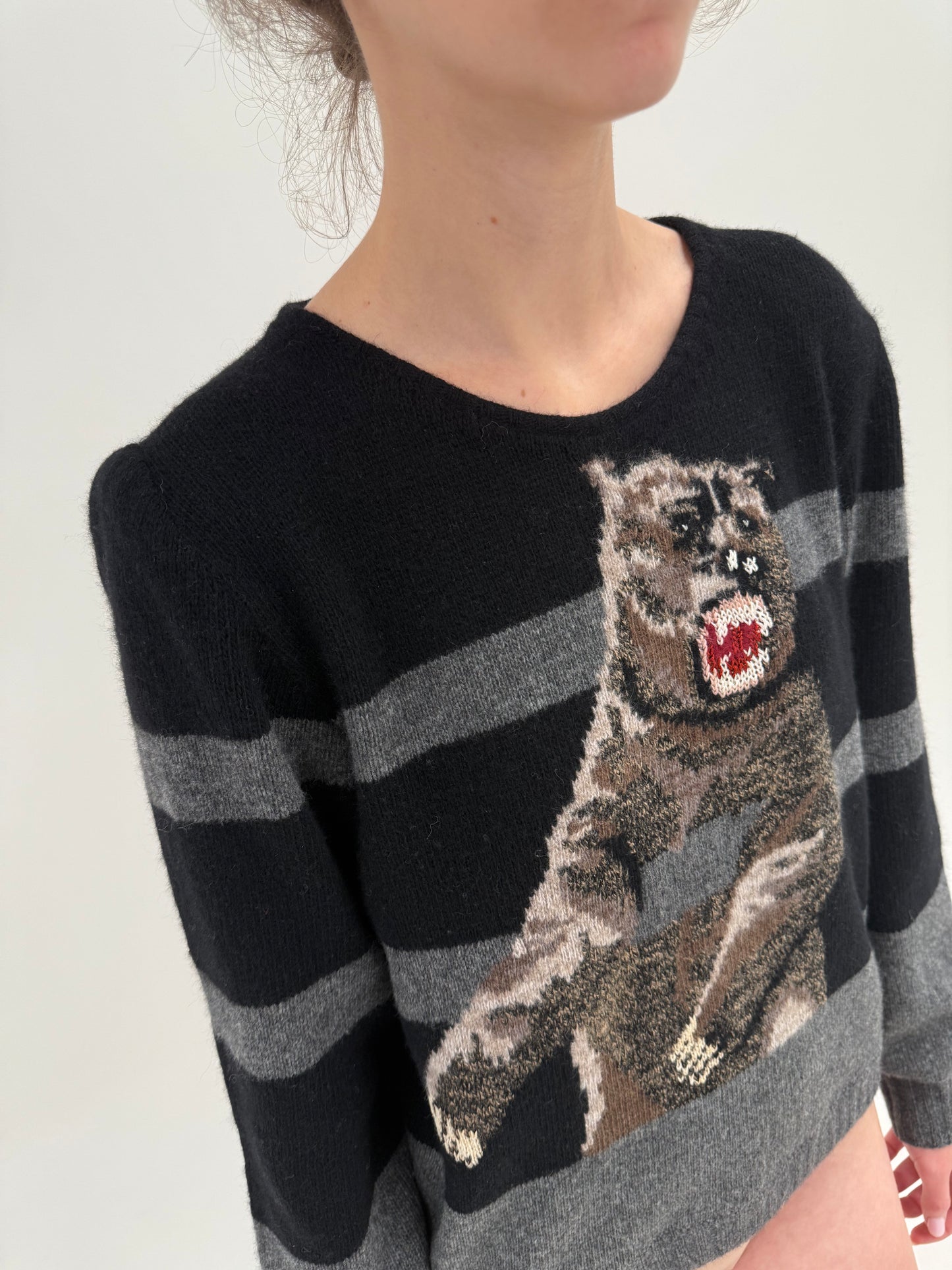 Pulover luxury Krizia din tricot excepțional de lana și Angora