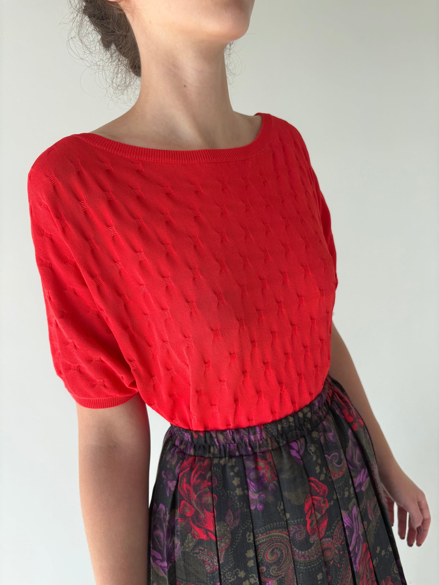 Top COS din jerse texturat cu mânecă căzută