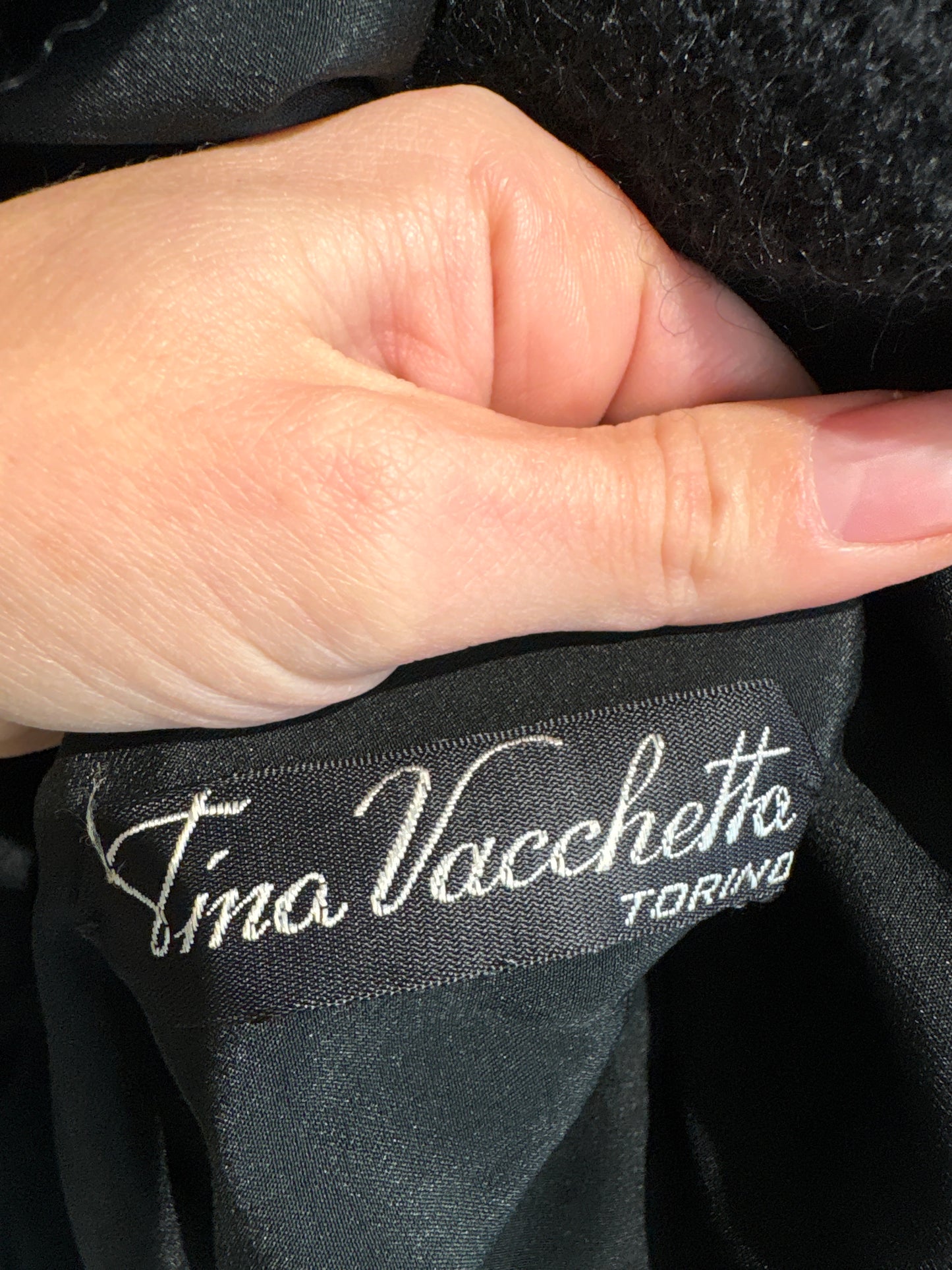 Palton old vintage anii 50 de colecție italian on stil Dior din boucle gros de lana extrafina