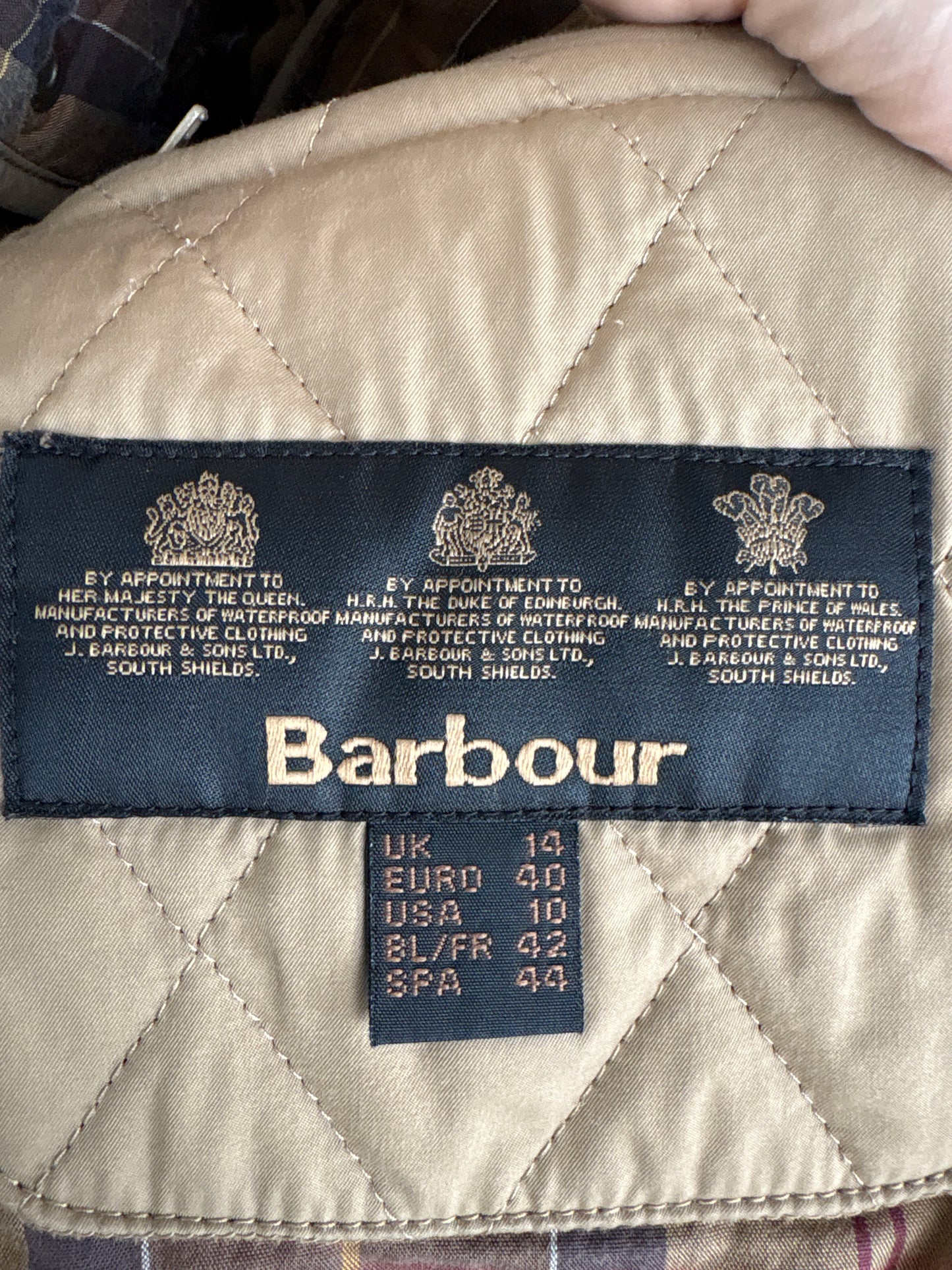 Geacă Barbour camel matlasata de sezon cald